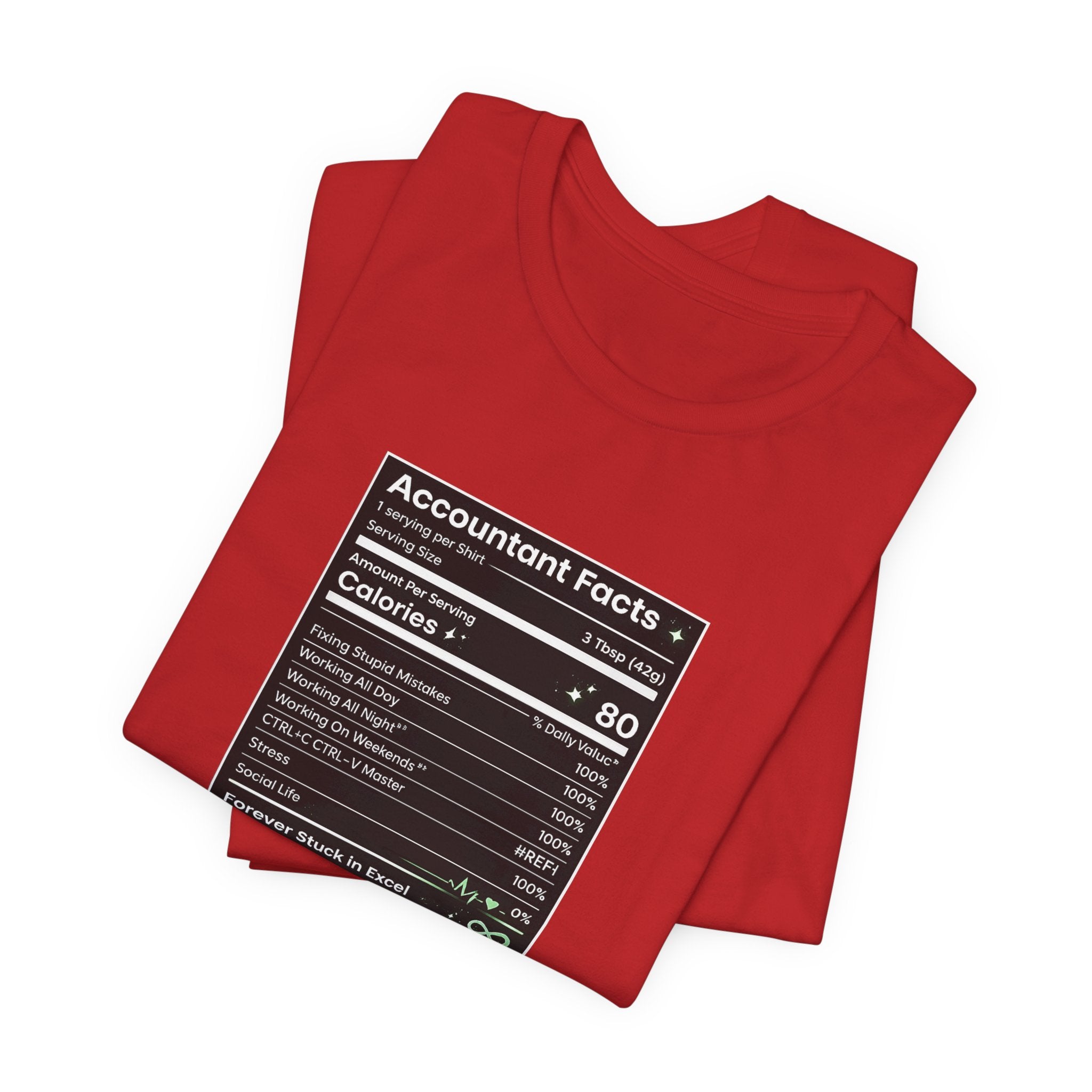 Accounting Facts Nutrition Label T‑Shirt — Accounting Program College Tee