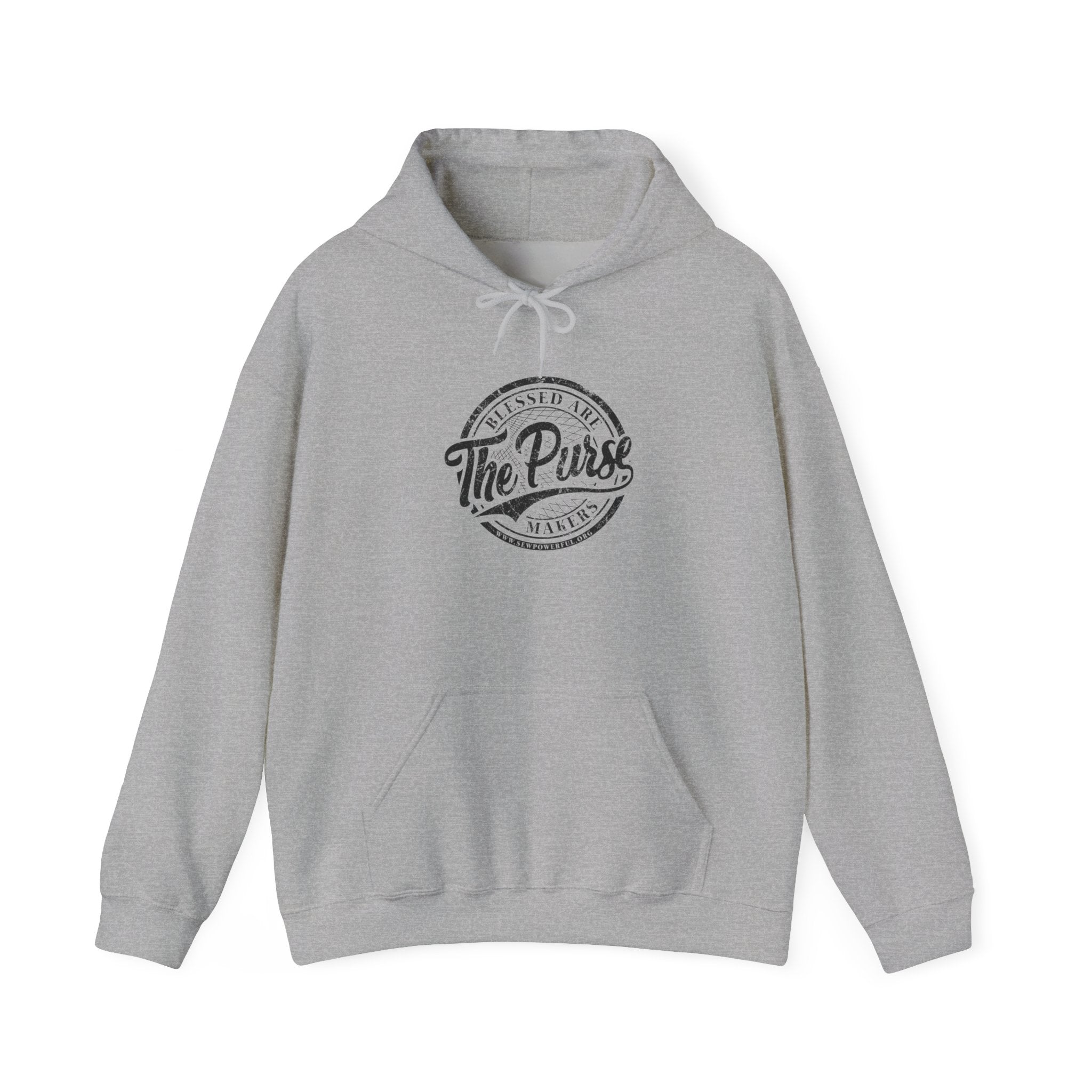 The Purse Vintage Logo Hoodie — Retro Circular Graphic Pullover