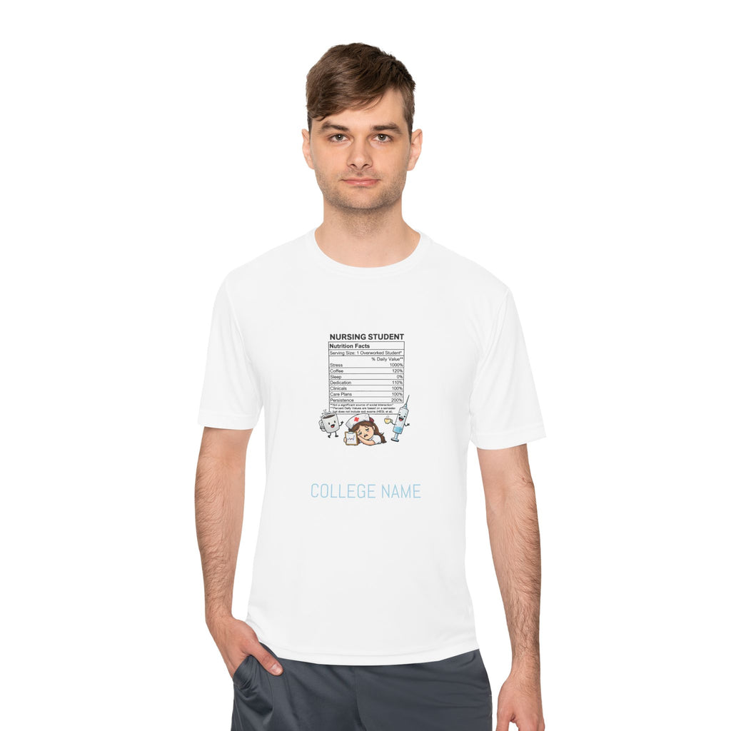Nursing Student Nutrition Facts Tee — Funny Nursing School Gift