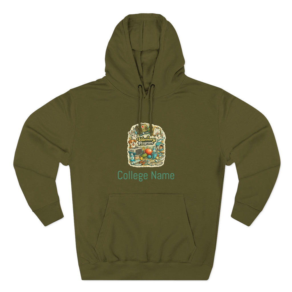 Veterinary Program Hoodie — Personalized College Name Fleece Pullover