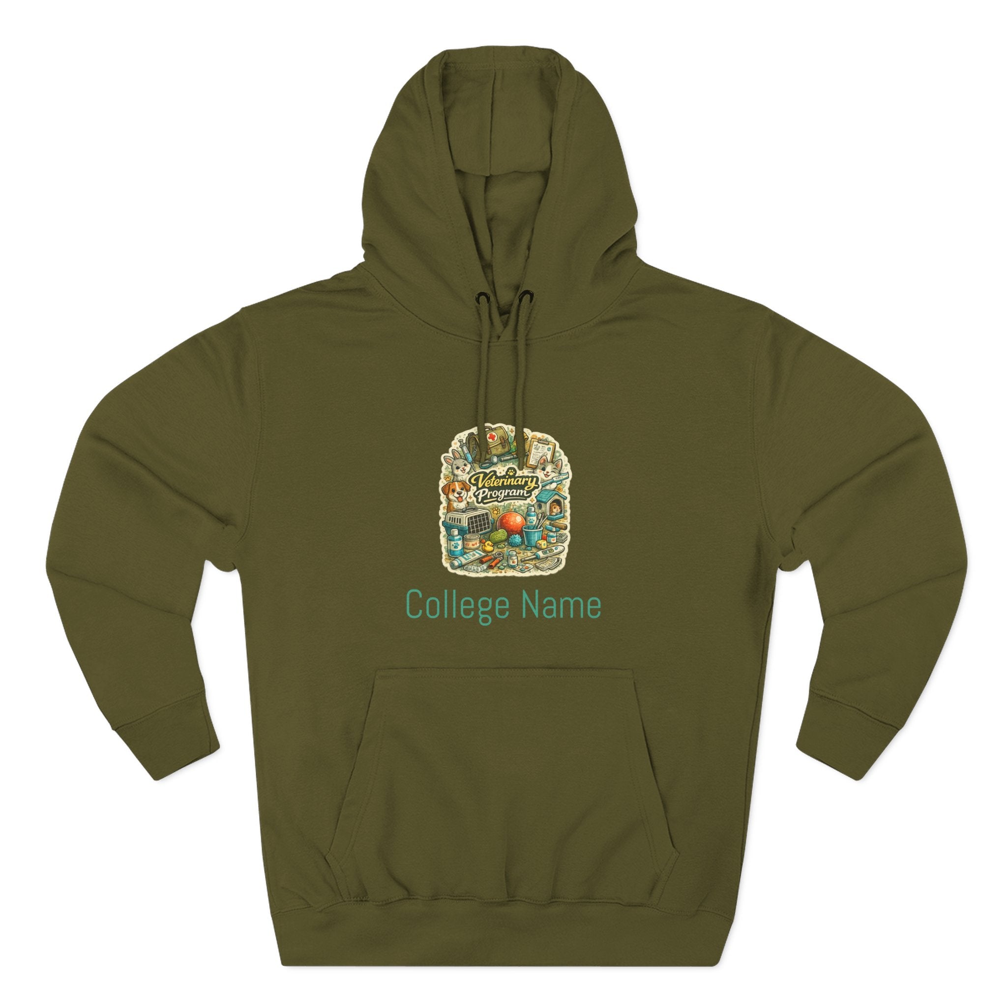 Veterinary Program Hoodie — Personalized College Name Fleece Pullover