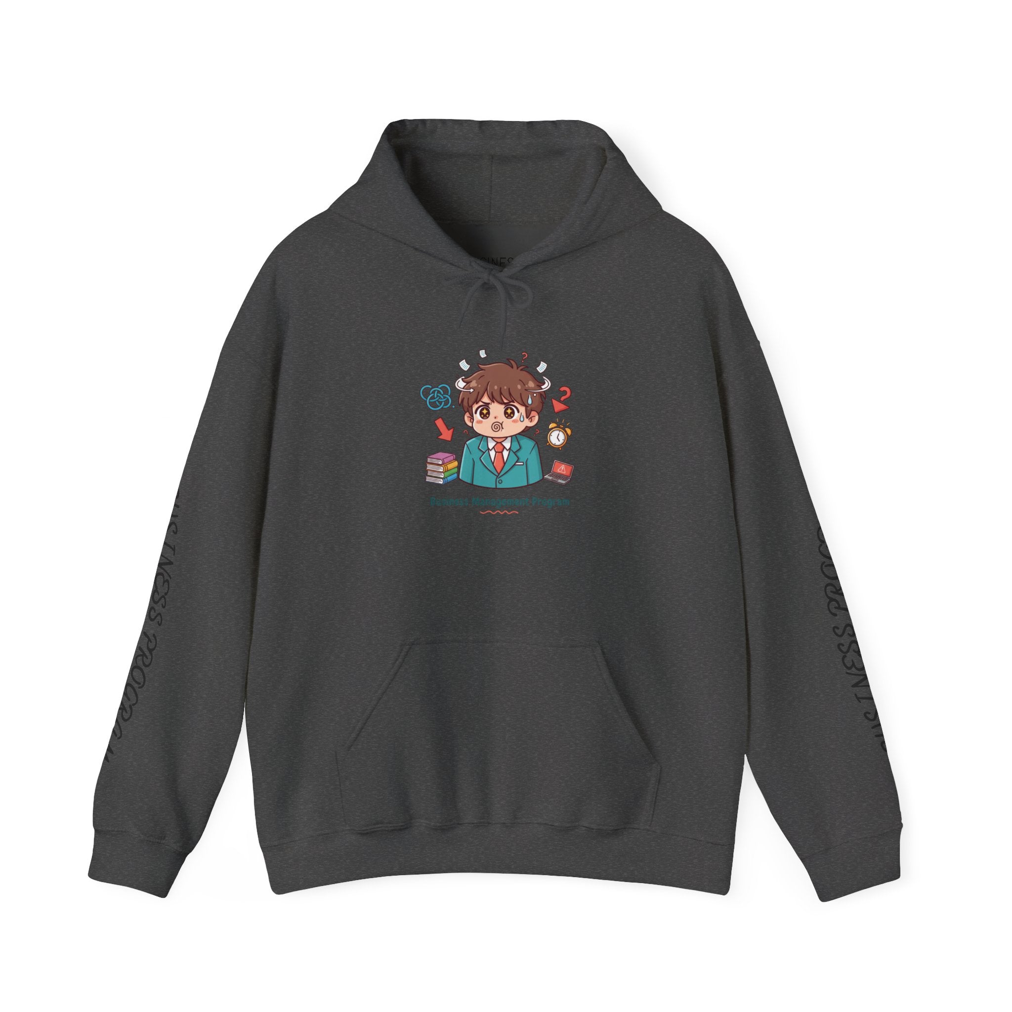 College Business Program Hoodie — Cute Student Mascot Design