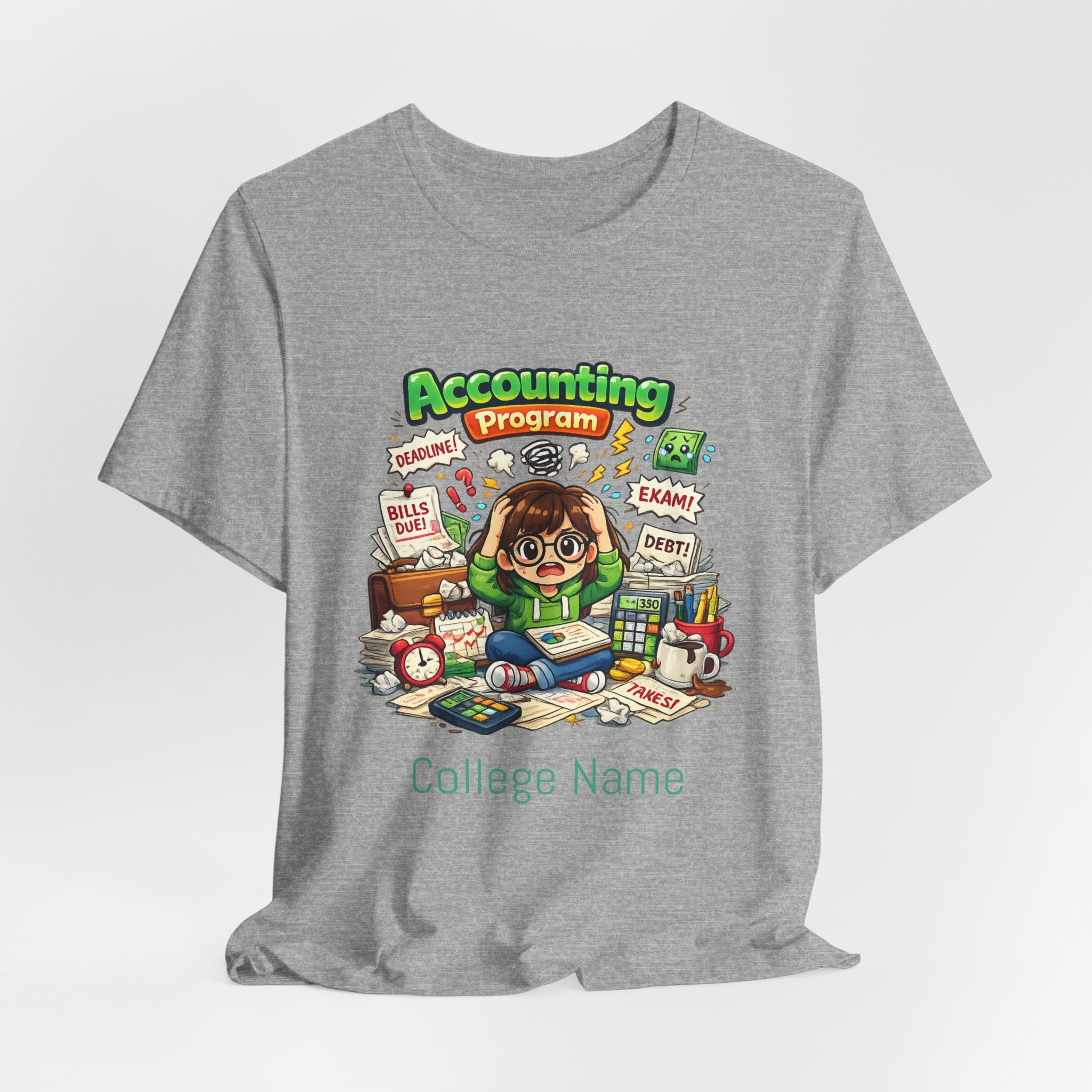 Accounting Program Student Tee — Cute Study Cartoon College Shirt