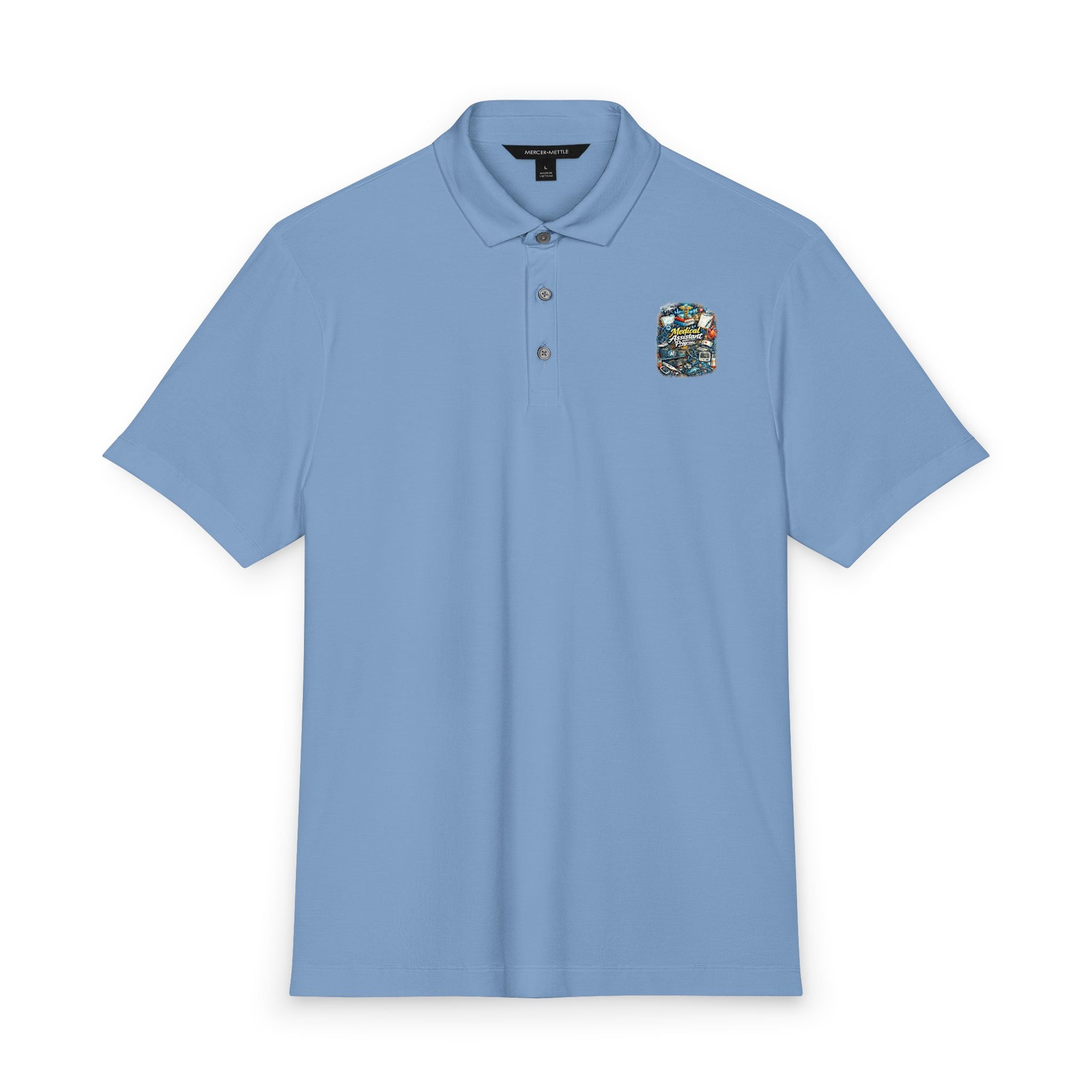Med Assistant Stretch Jersey Polo with Small Multicolor Chest Patch