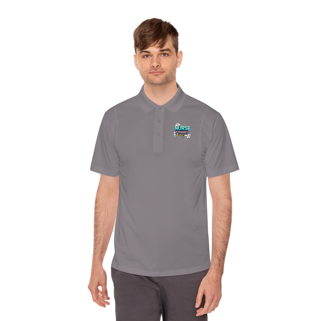 Nurse Progress Polo Shirt — Funny Medical Progress Bar Polo for Nurses