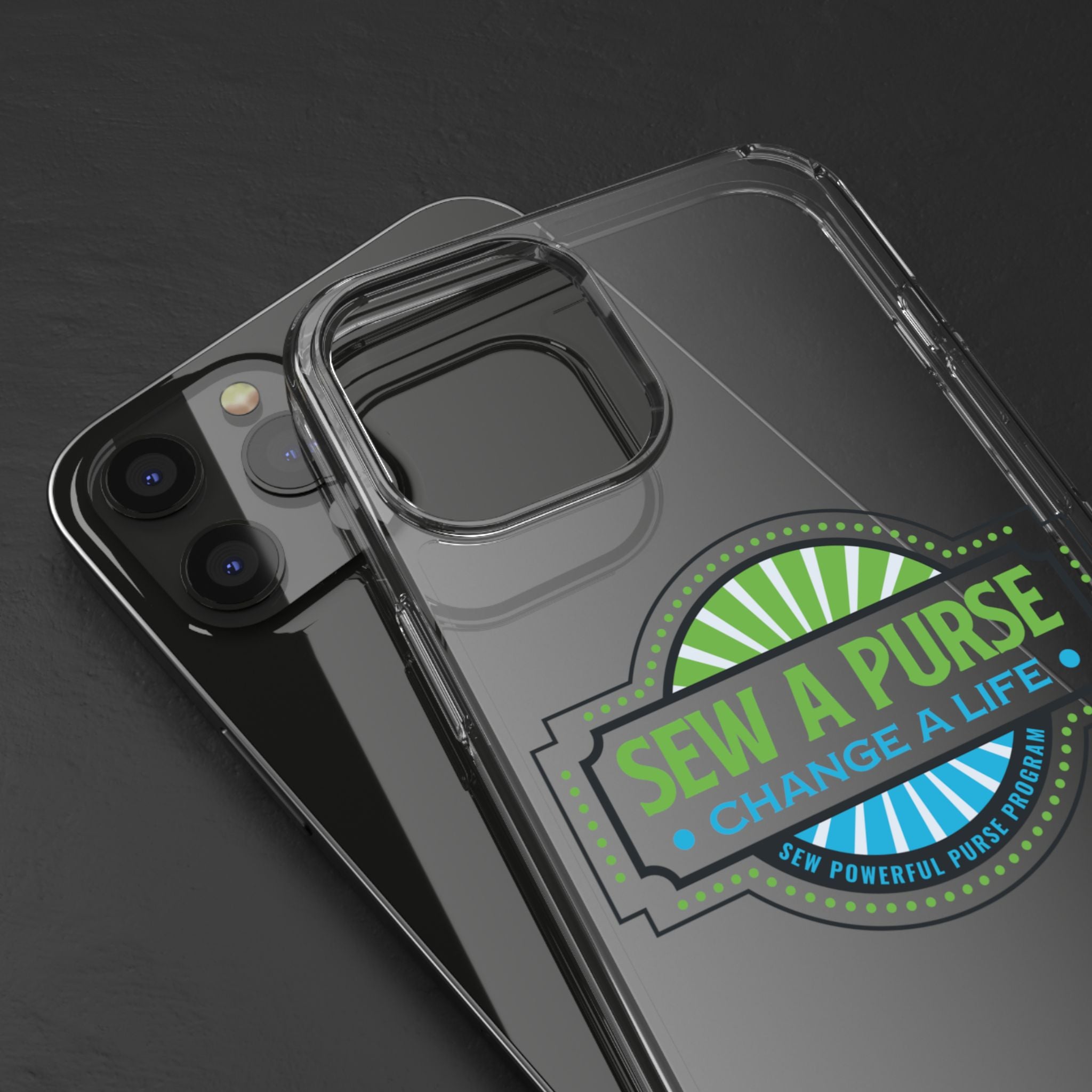 Clear Case — “Sew a Purse, Change a Life” Charity Phone Case