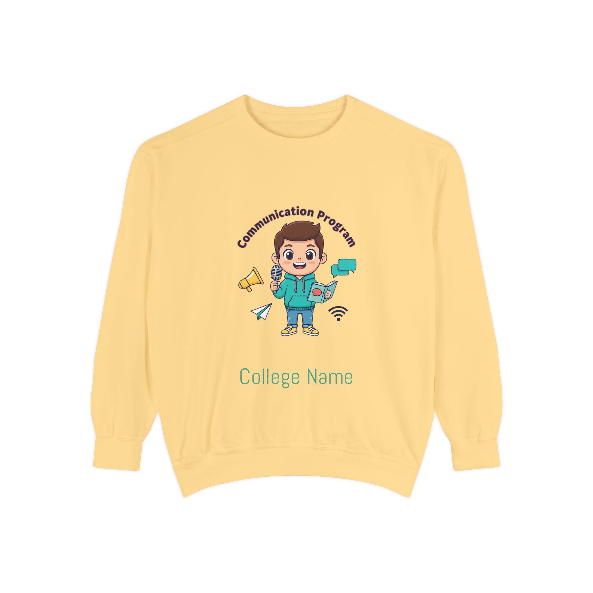 Communication Garment-Dyed Sweatshirt