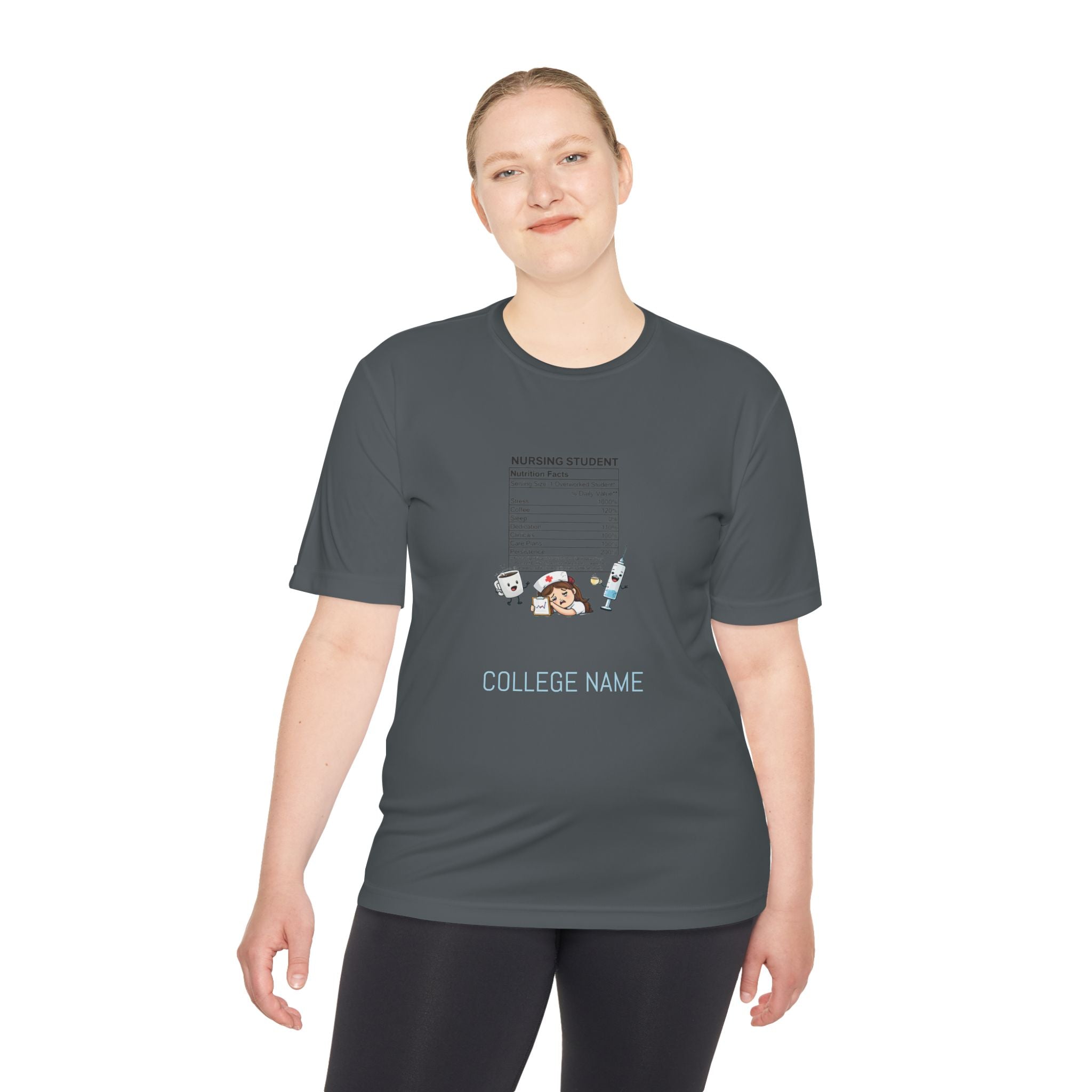 Nursing Student Nutrition Facts Tee — Funny Nursing School Gift