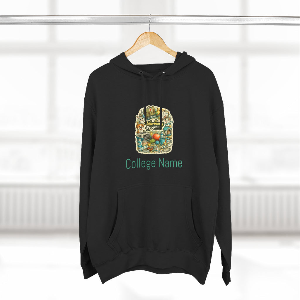 Veterinary Program Hoodie — Personalized College Name Fleece Pullover