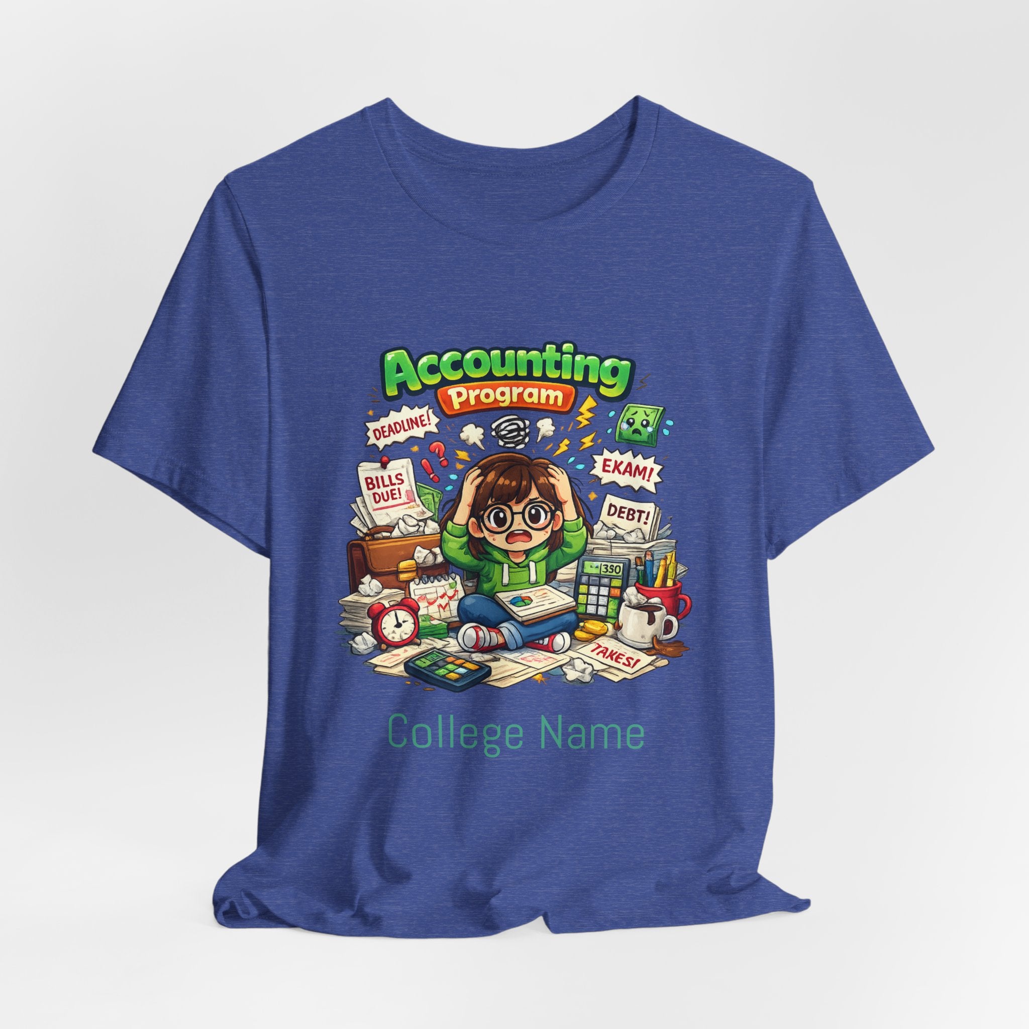 Accounting Program Student Tee — Cute Study Cartoon College Shirt