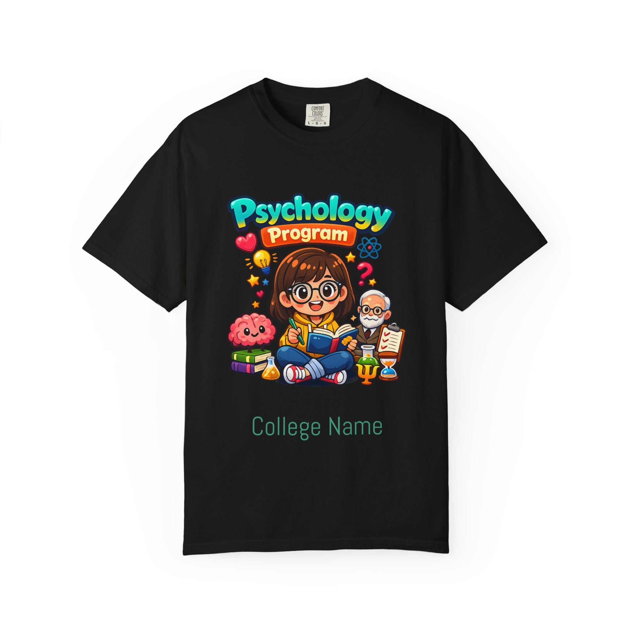 Psychology Program T-Shirt — Cute Student Cartoon Design