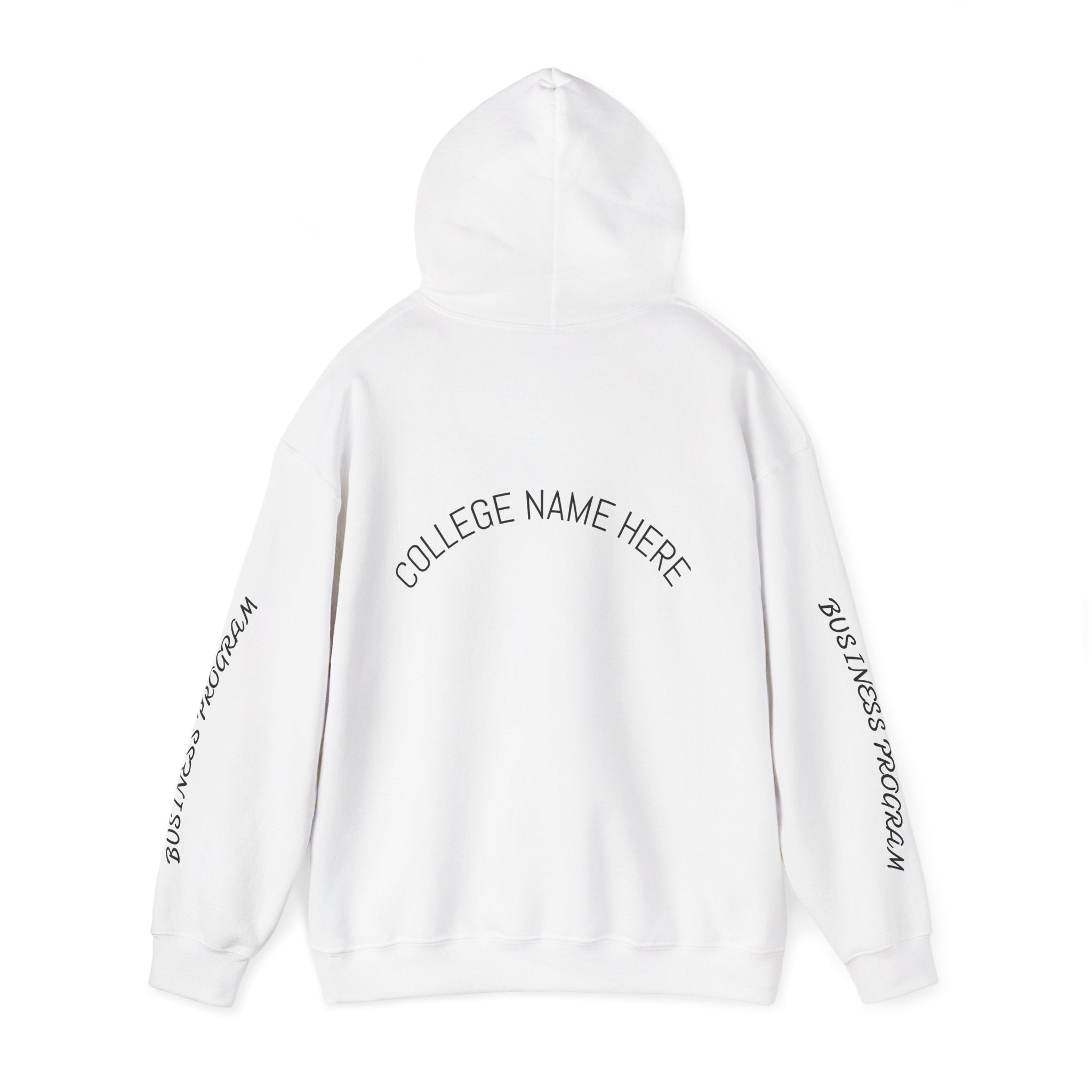 College Business Program Hoodie — Cute Student Mascot Design