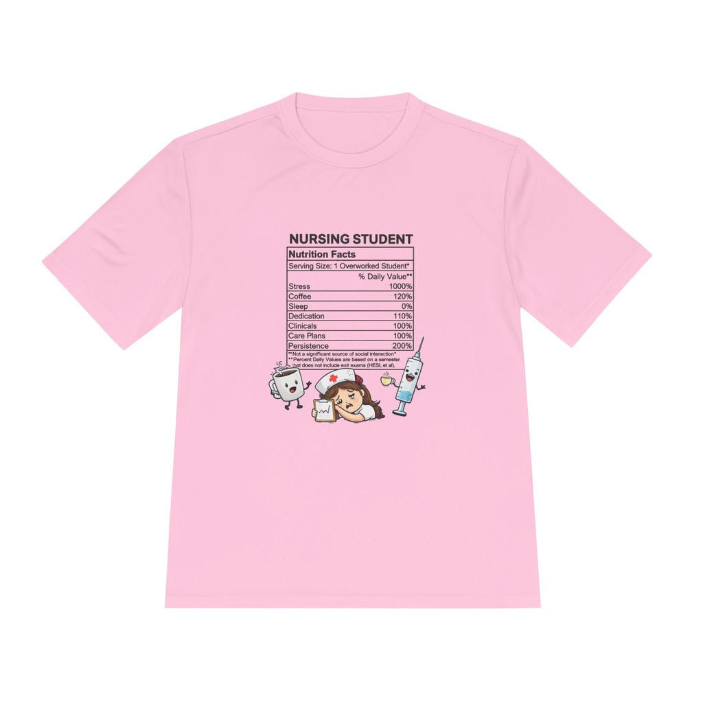 Nursing Student Nutrition Facts Tee — Funny Nursing School Gift