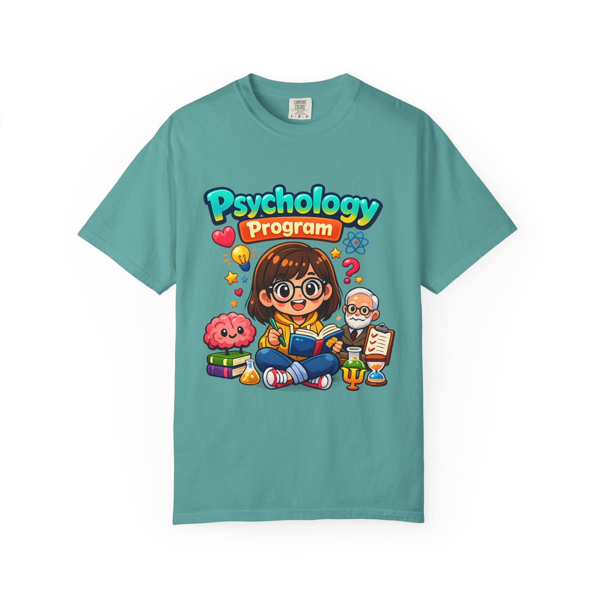 Psychology Program T-Shirt — Cute Student Cartoon Design