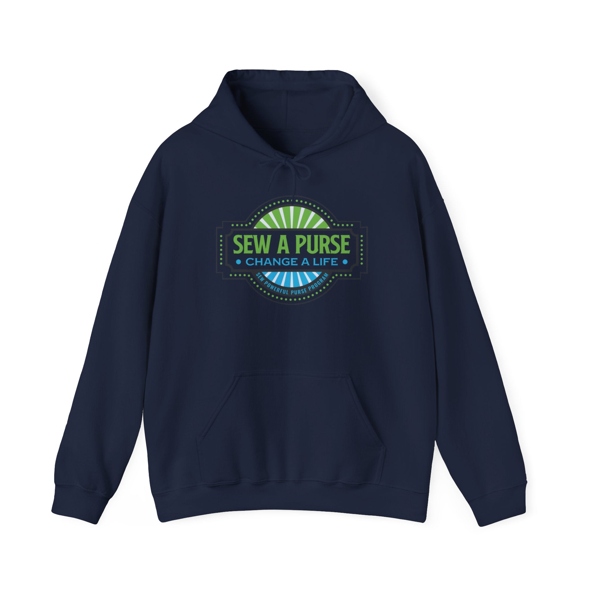 Sew A Purse 'Change a Life' Hoodie — Sewing Charity Logo Pullover