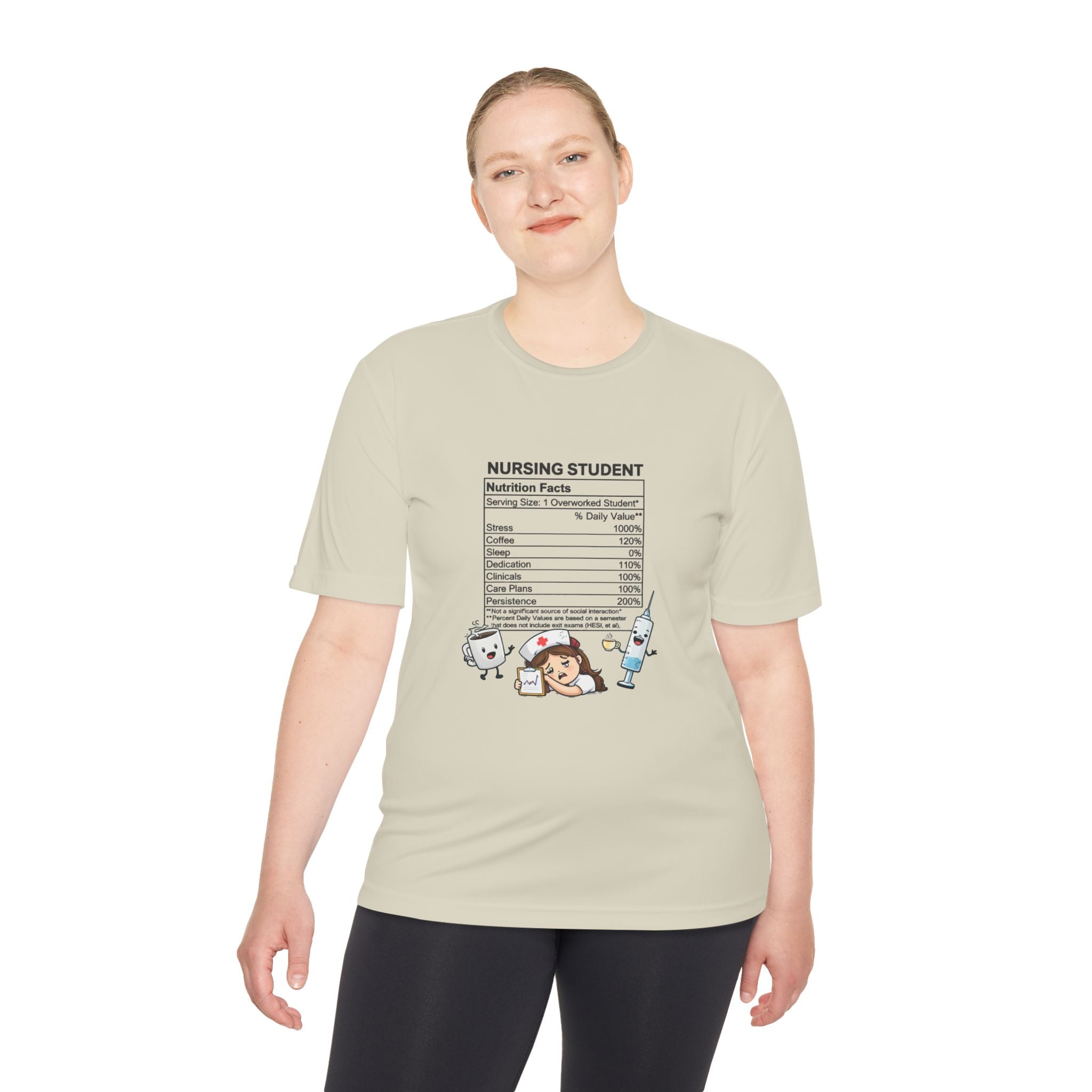 Nursing Student Nutrition Facts Tee — Funny Nursing School Gift