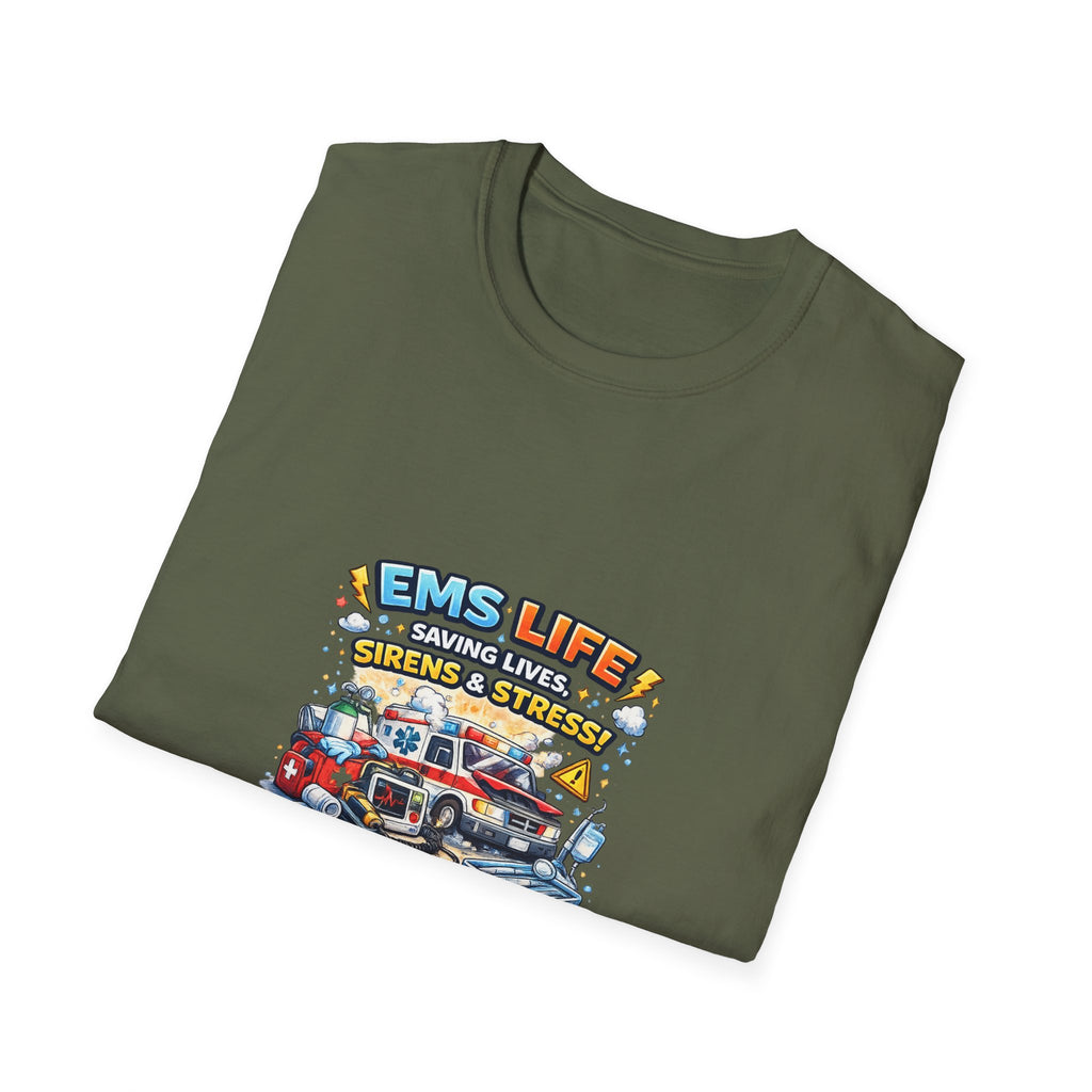 EMS Life T-Shirt – Emergency Medical Services Ambulance Graphic Tee (Customize College Name)
