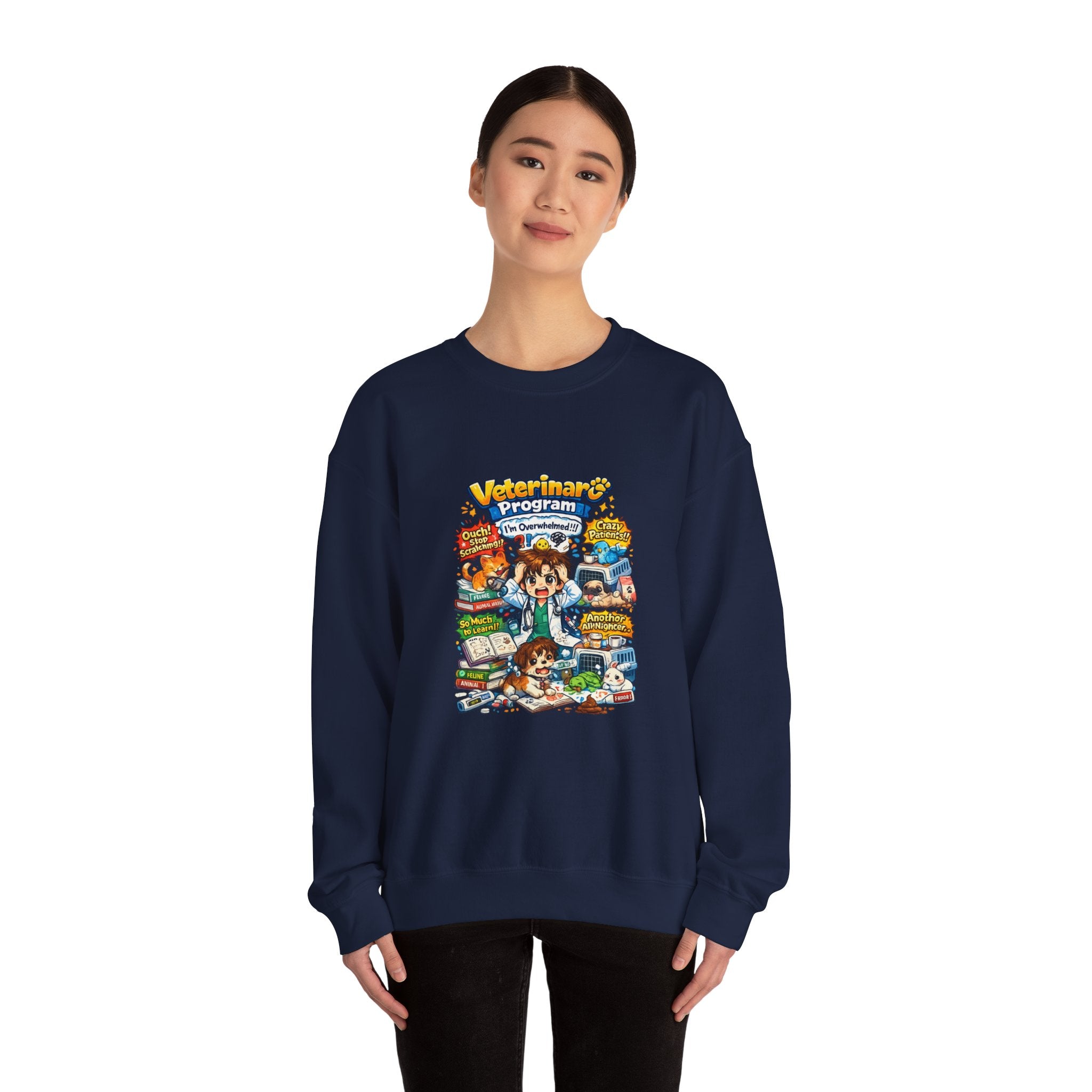 Veterinary Program Crewneck Sweatshirt – Cute Vet Student Graphic