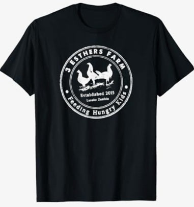 3 Esthers Farm White Logo T Shirt