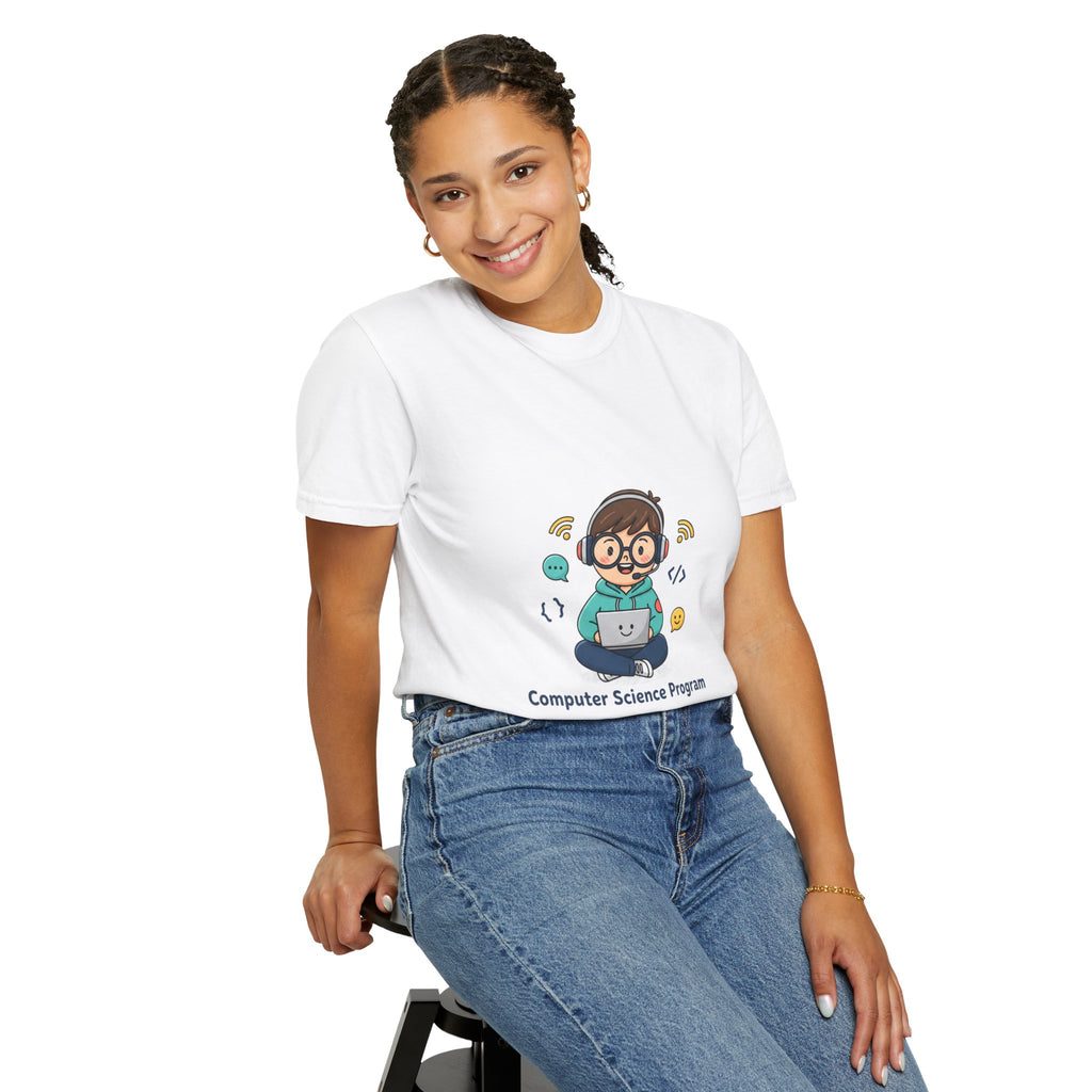 Computer Science Program T-Shirt — Cute Programmer Cartoon Tee