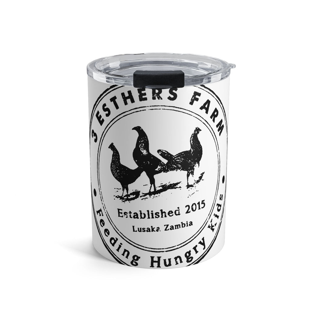 10oz Farm Logo Tumbler — “3 Esthers Farm” Established 2015, Feeding Hungry Kids