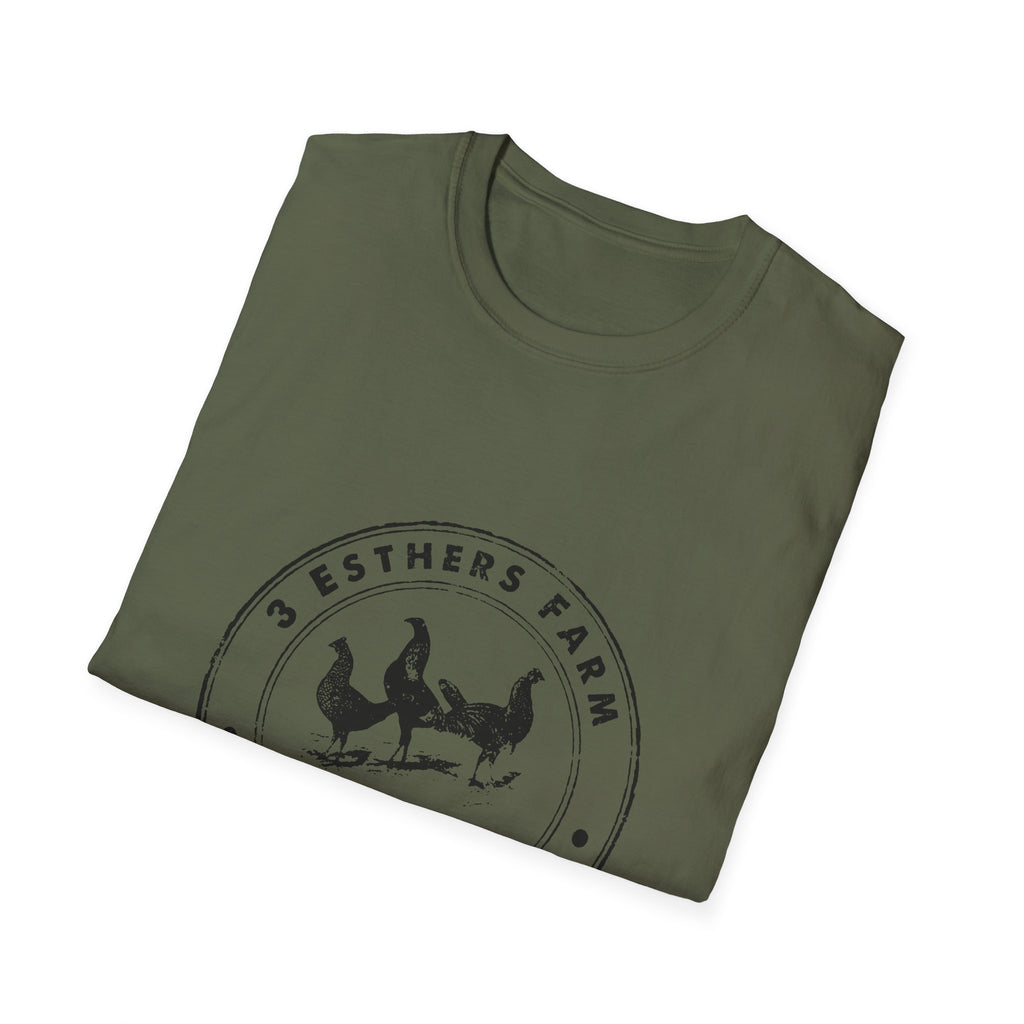 Farmhouse Chickens T-Shirt — "Pesthers Farm: Feeding Hungry Hens" Vintage Logo
