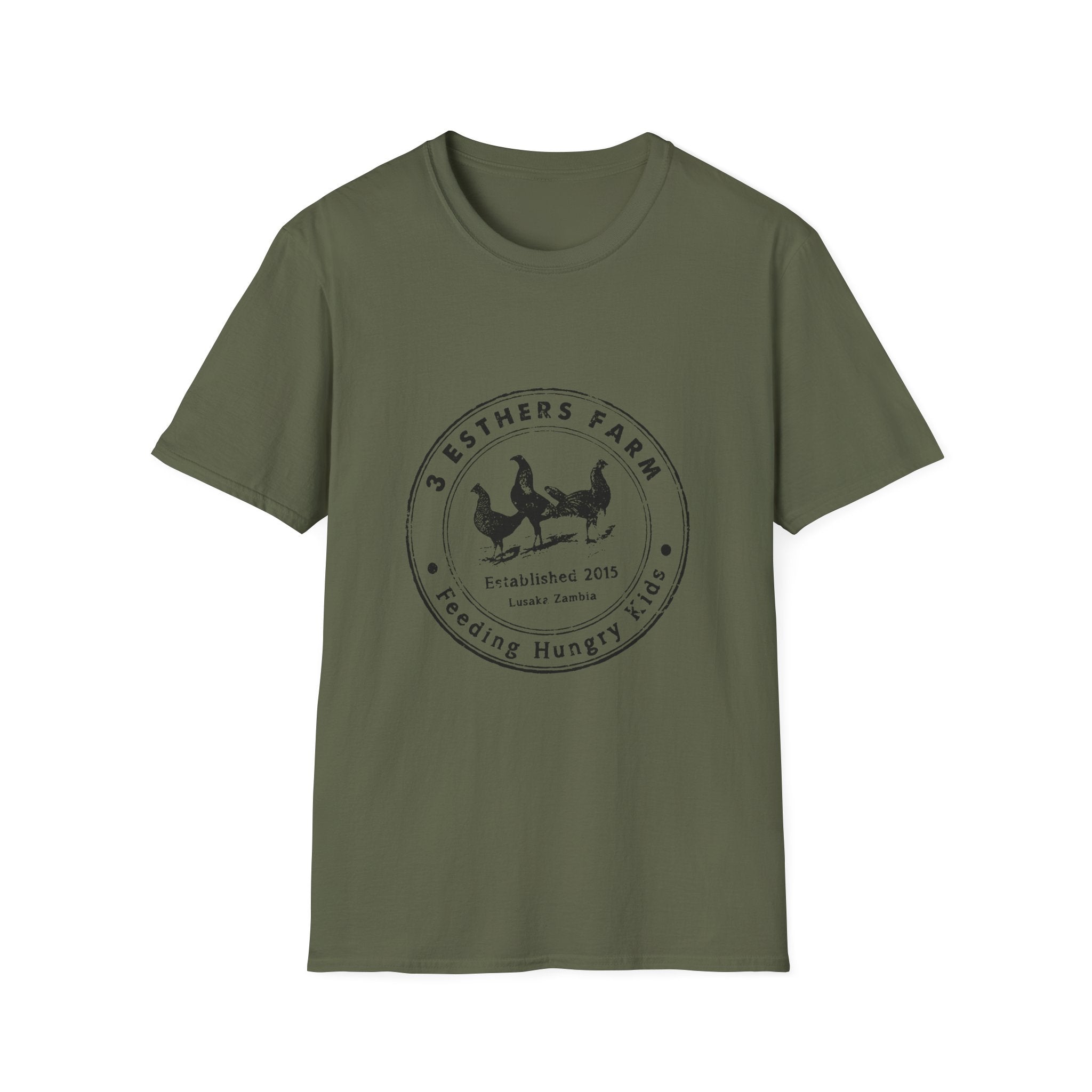 Farmhouse Chickens T-Shirt — "Pesthers Farm: Feeding Hungry Hens" Vintage Logo