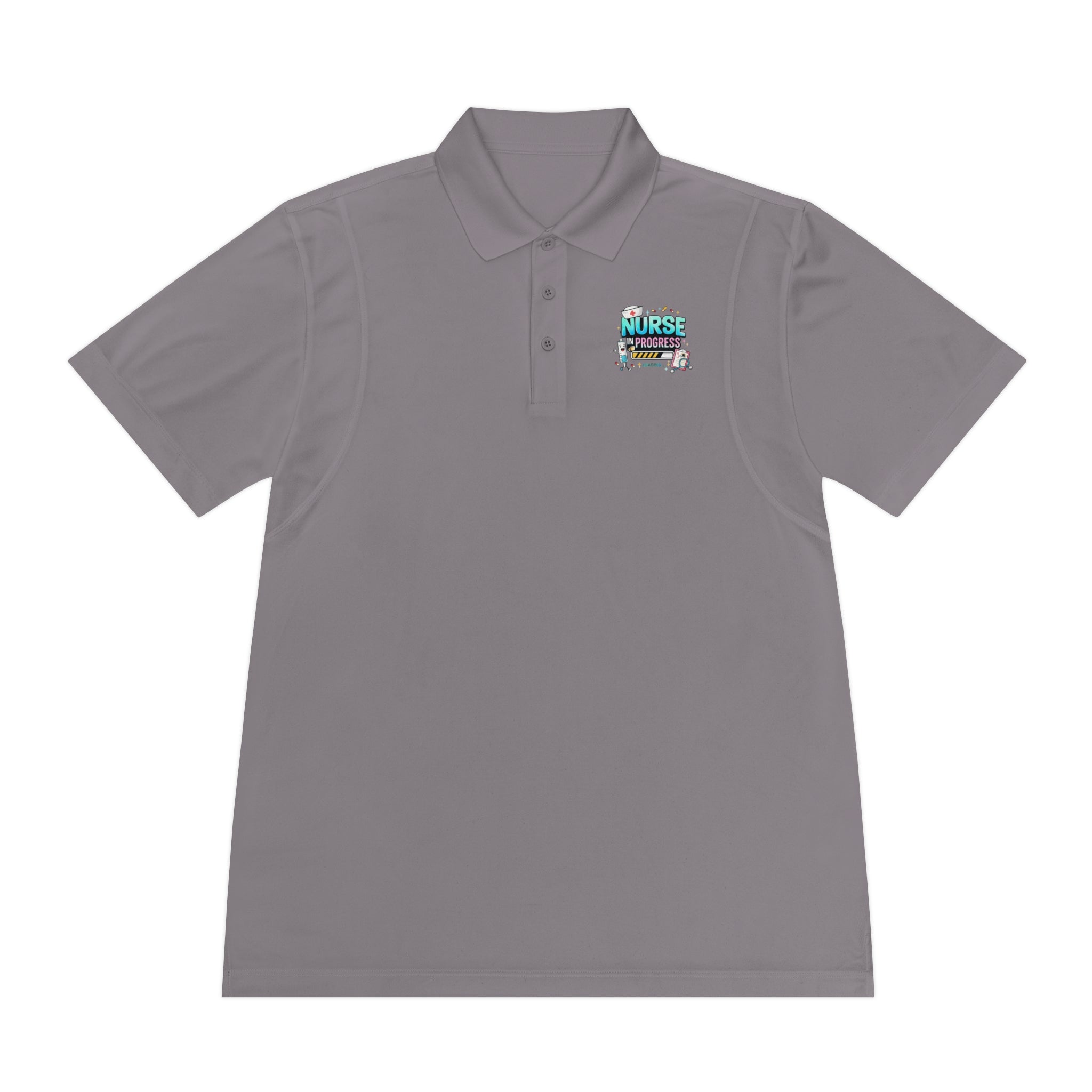 Nurse Progress Polo Shirt — Funny Medical Progress Bar Polo for Nurses