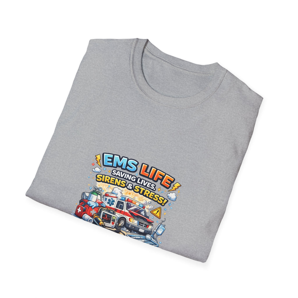 EMS Life T-Shirt – Emergency Medical Services Ambulance Graphic Tee (Customize College Name)