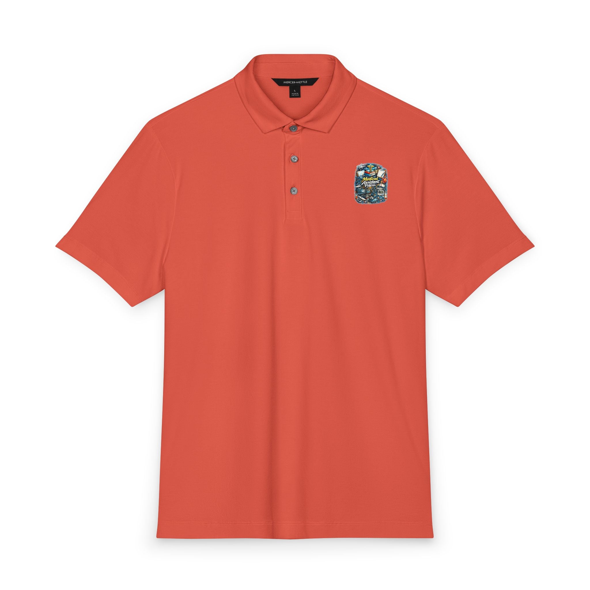 Med Assistant Stretch Jersey Polo with Small Multicolor Chest Patch