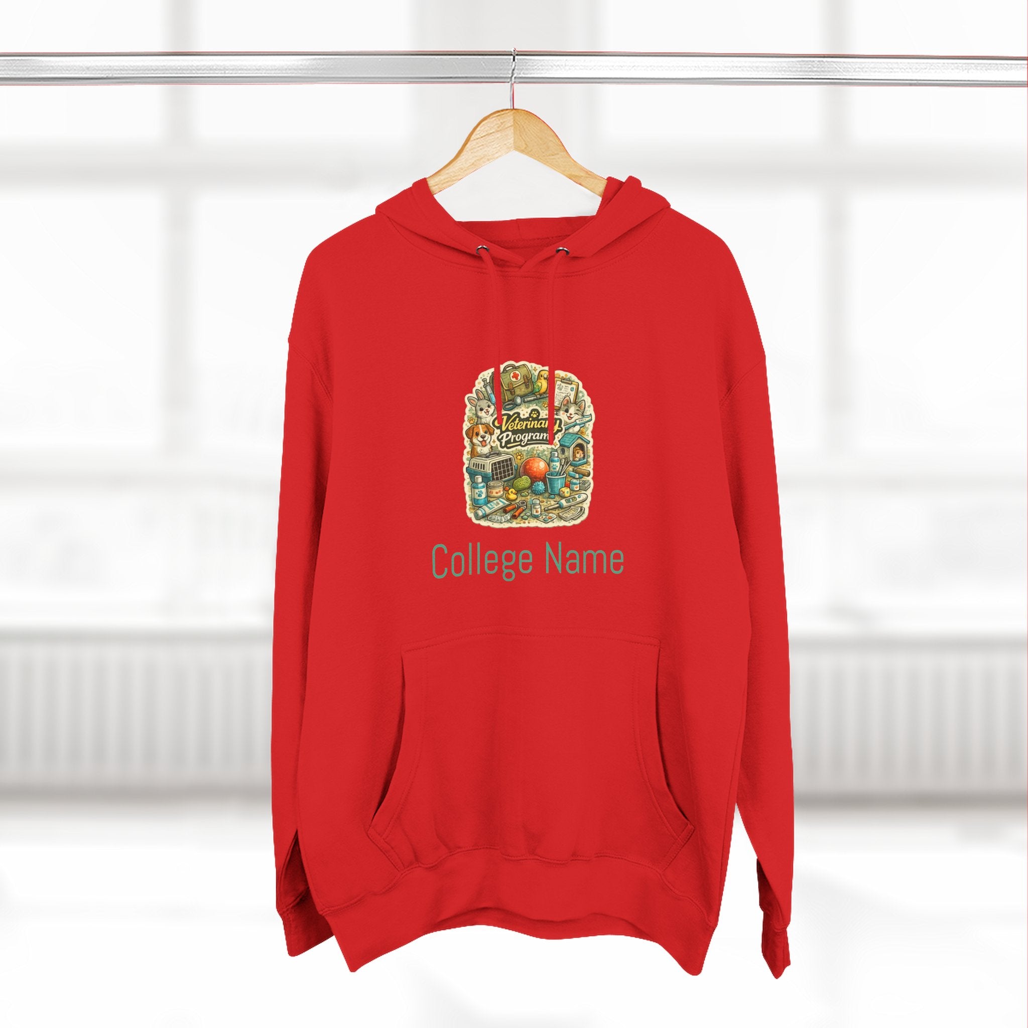 Veterinary Program Hoodie — Personalized College Name Fleece Pullover