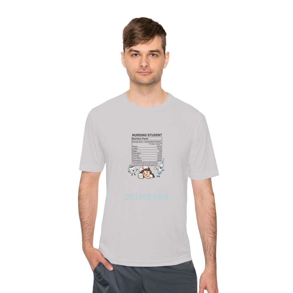 Nursing Student Nutrition Facts Tee — Funny Nursing School Gift