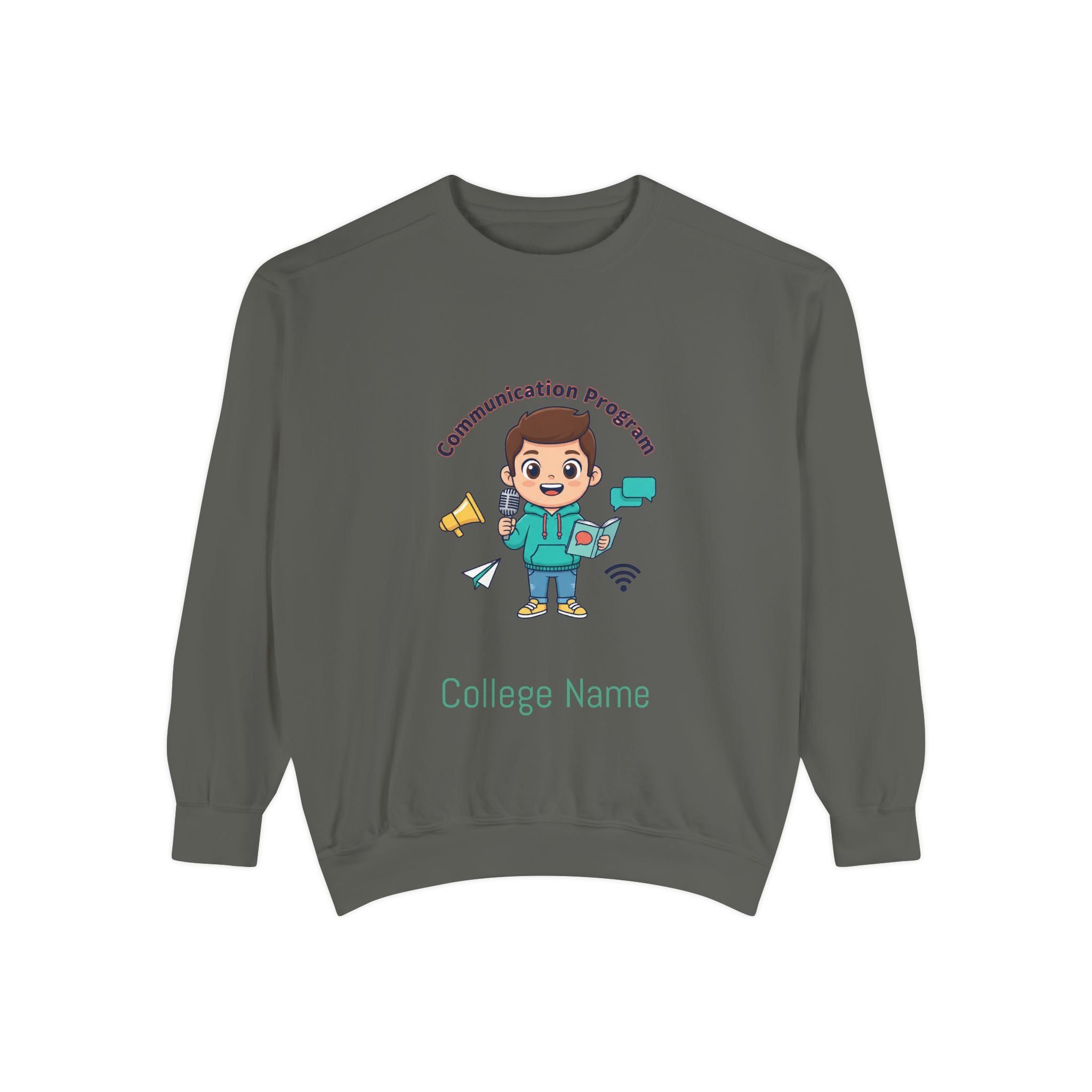 Communication Garment-Dyed Sweatshirt