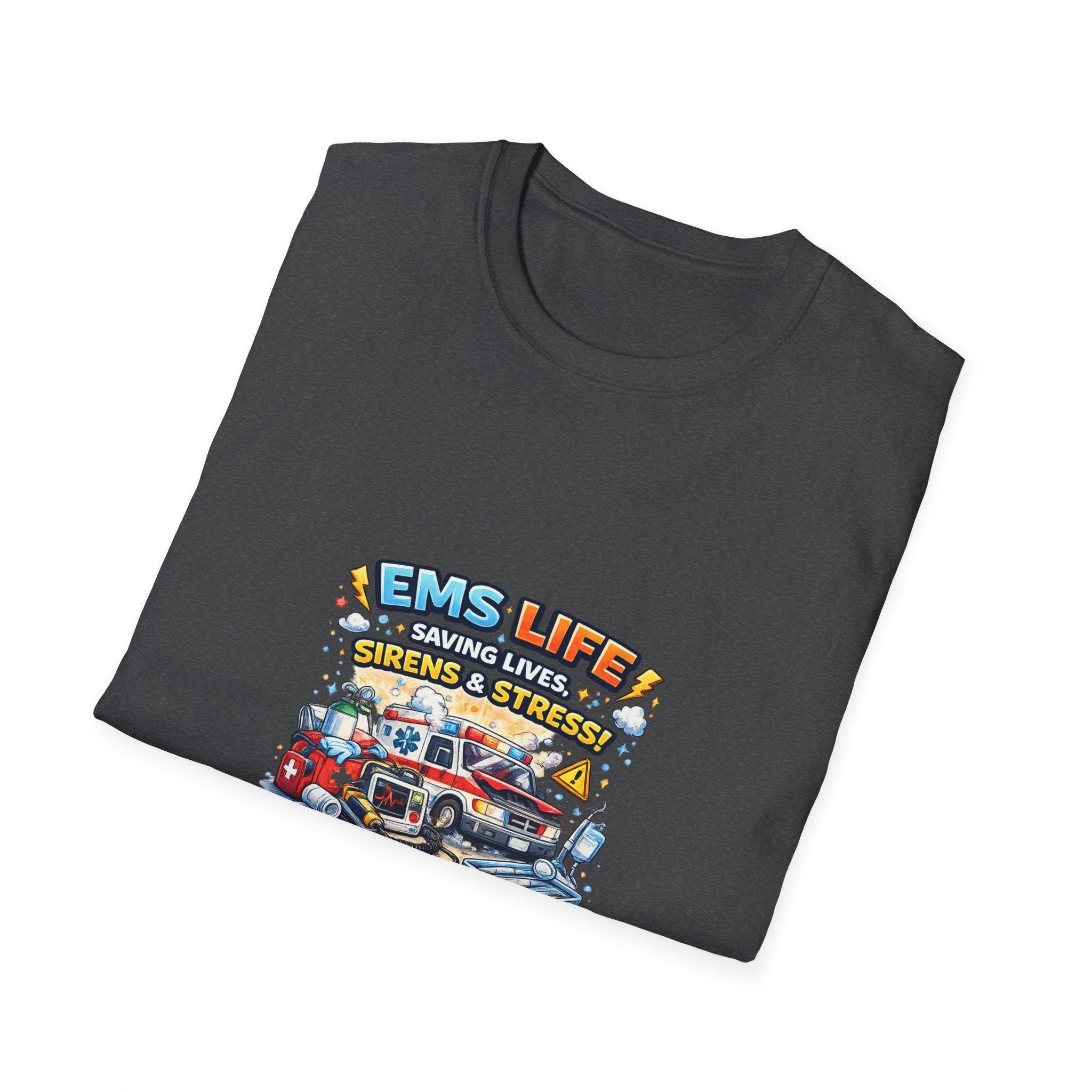 EMS Life T-Shirt – Emergency Medical Services Ambulance Graphic Tee (Customize College Name)
