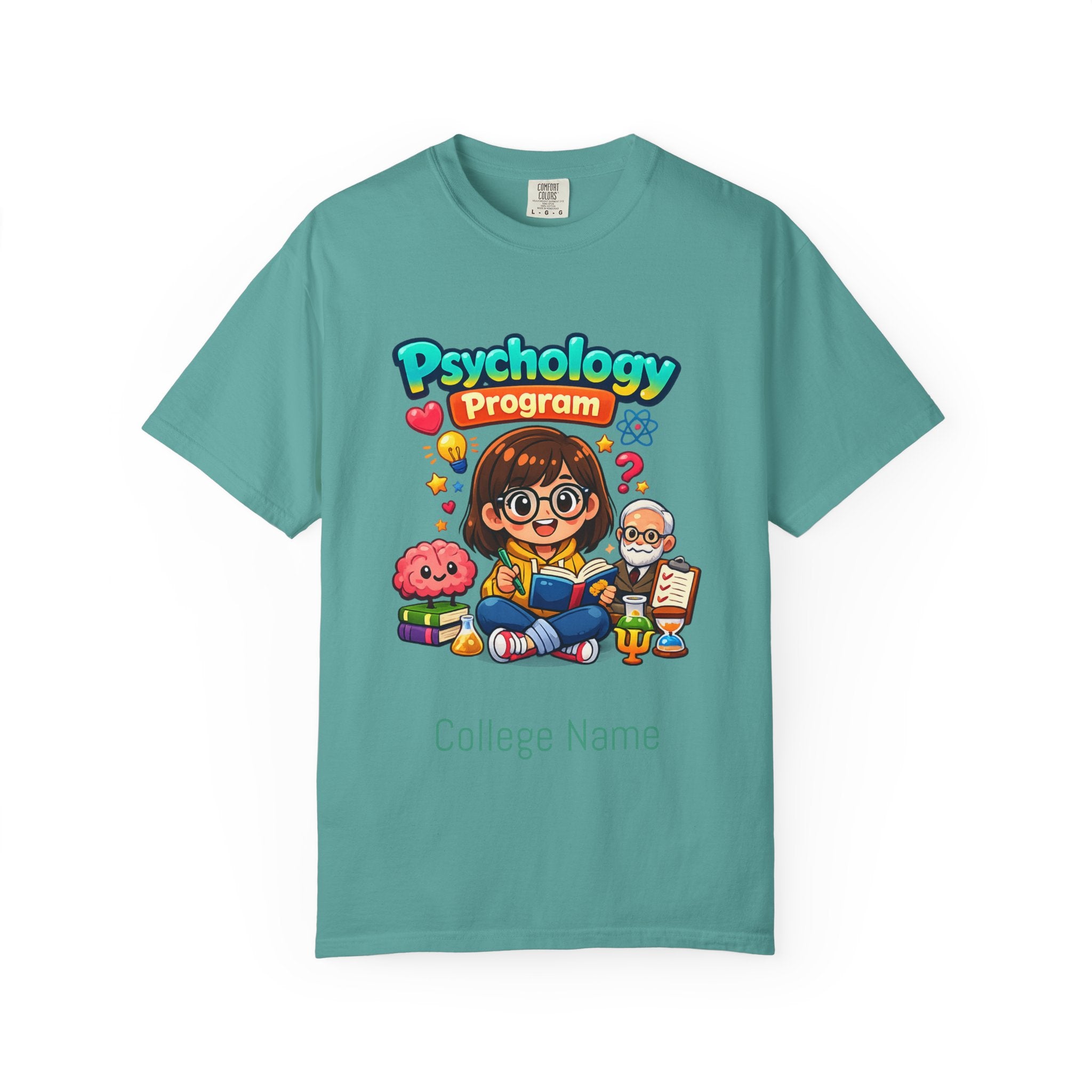 Psychology Program T-Shirt — Cute Student Cartoon Design
