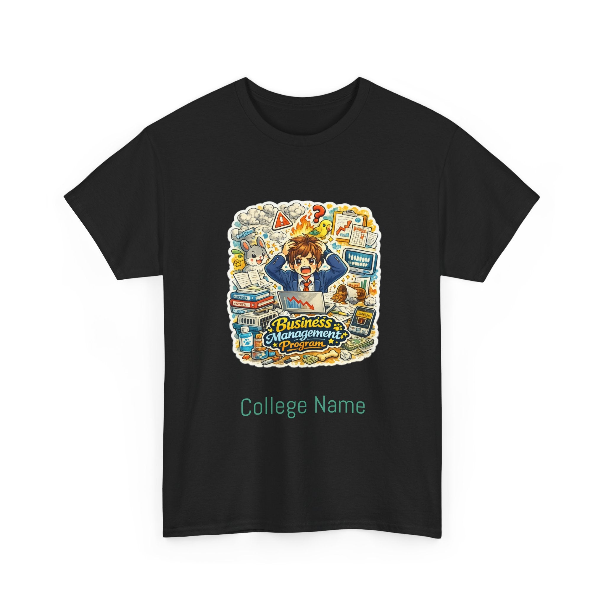 Business Management Major T-Shirt - Cute College Illustration Tee