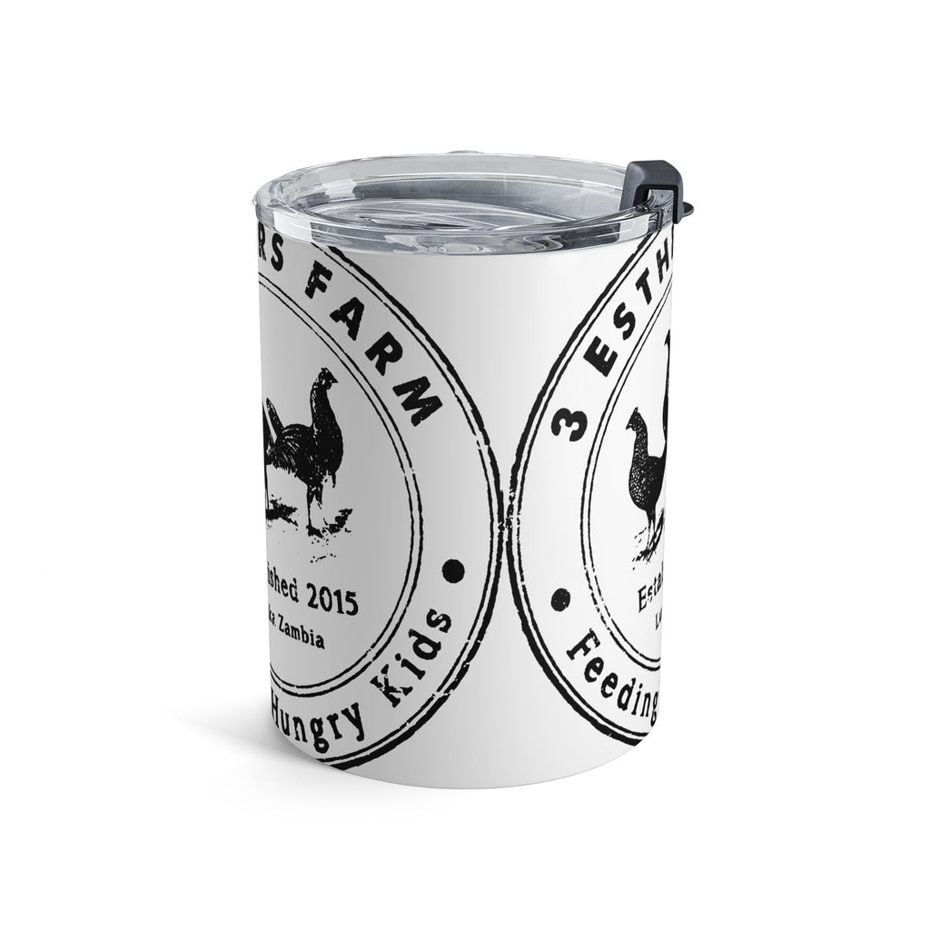10oz Farm Logo Tumbler — “3 Esthers Farm” Established 2015, Feeding Hungry Kids