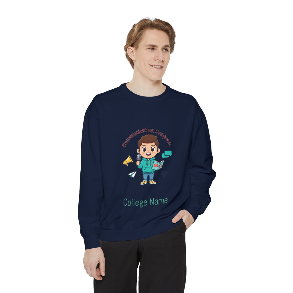 Communication Garment-Dyed Sweatshirt
