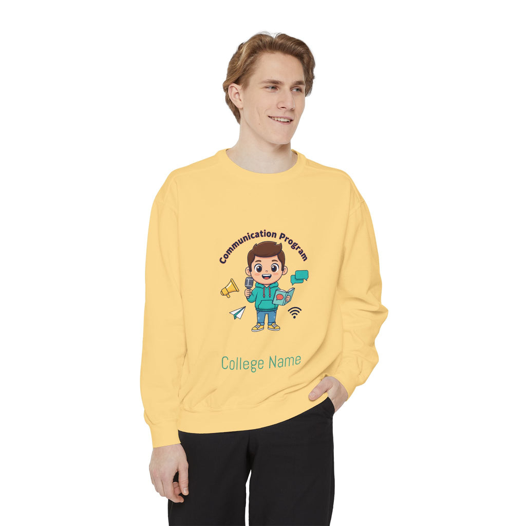 Communication Garment-Dyed Sweatshirt