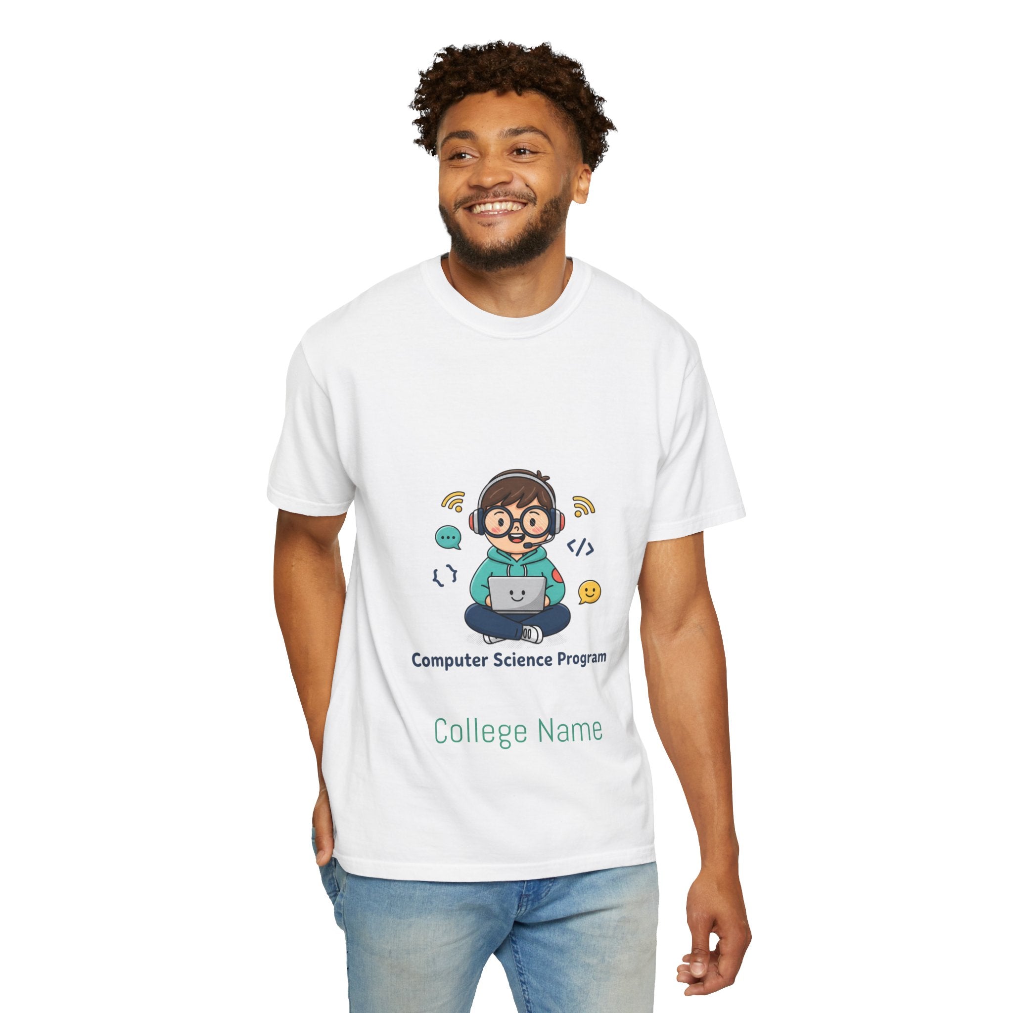 Computer Science Program T-Shirt — Cute Programmer Cartoon Tee