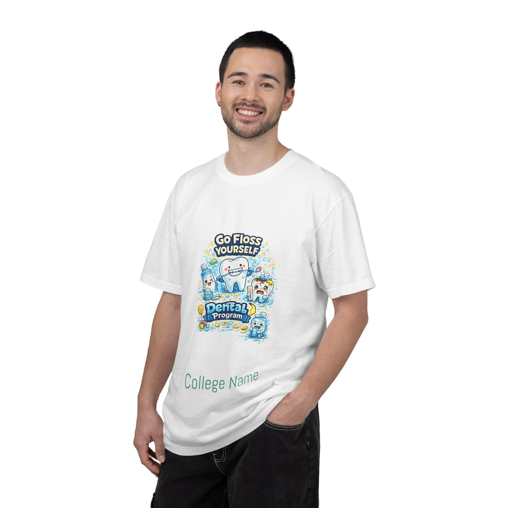Go Floss Yourself Dental Program T-Shirt — Cute Tooth Cartoon Tee for Dental Students & Kids