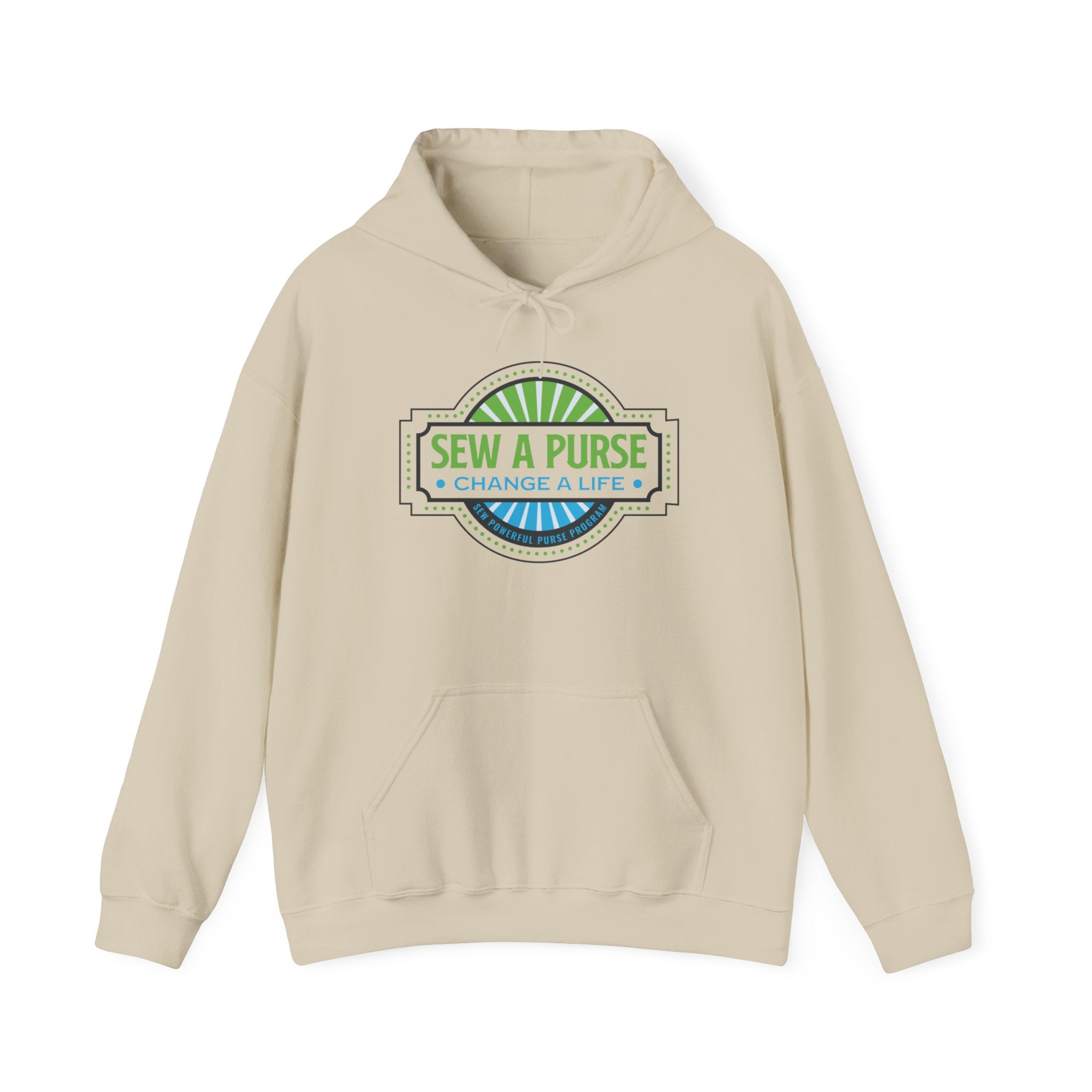 Sew A Purse 'Change a Life' Hoodie — Sewing Charity Logo Pullover
