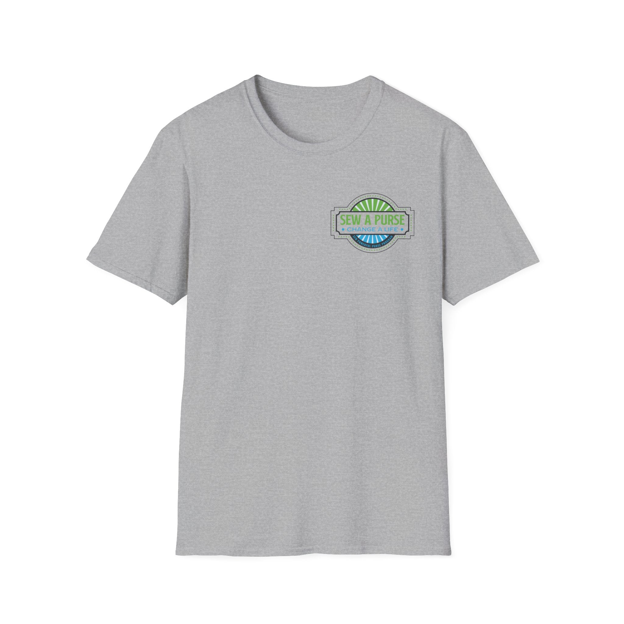Sew A Purse — Change A Life T-Shirt - Front and Back