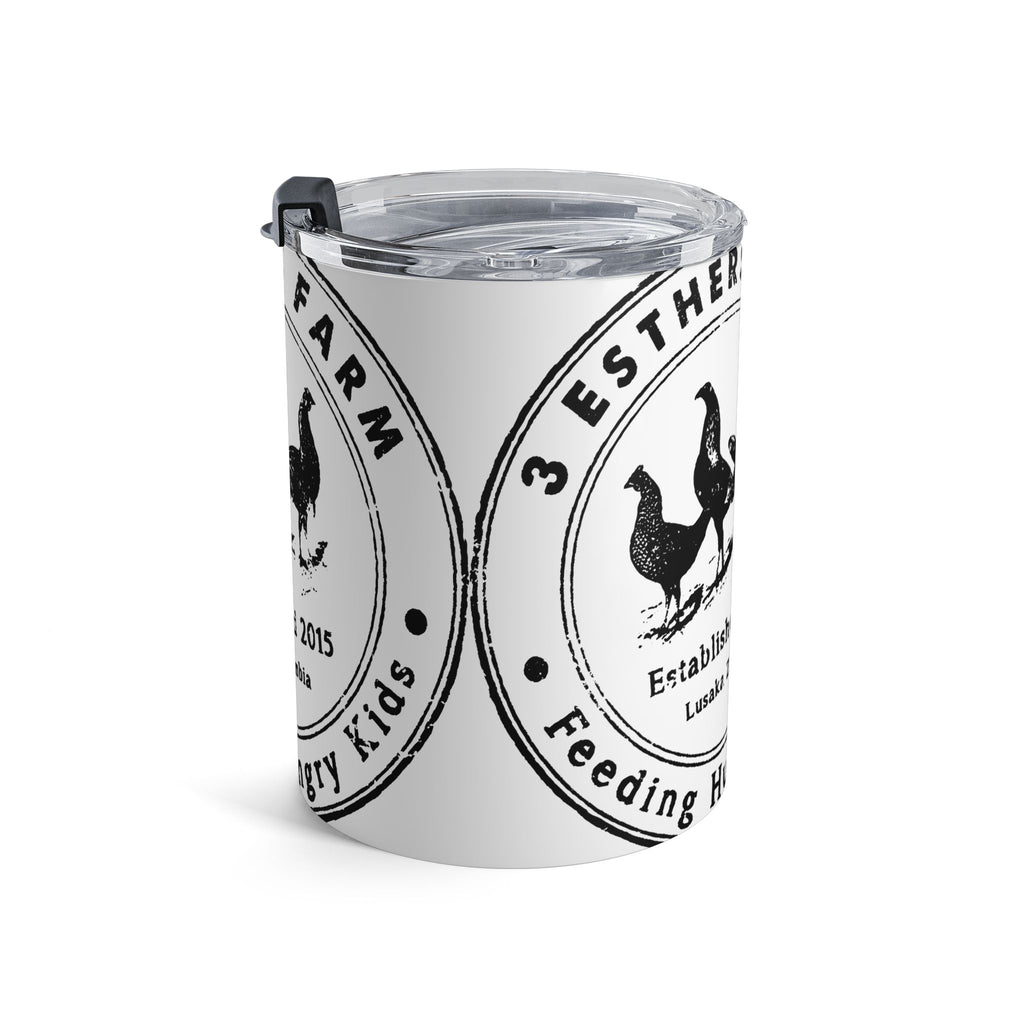 10oz Farm Logo Tumbler — “3 Esthers Farm” Established 2015, Feeding Hungry Kids