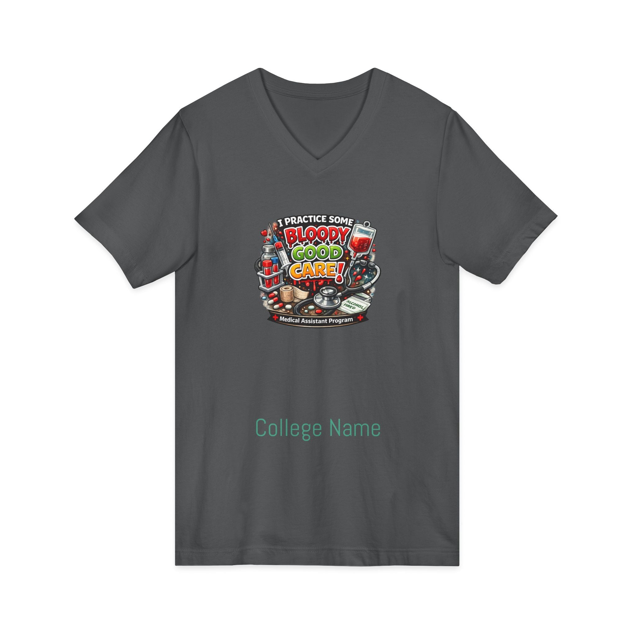 Medical Assistant Bloody Good Care Paramedic V-Neck Tee