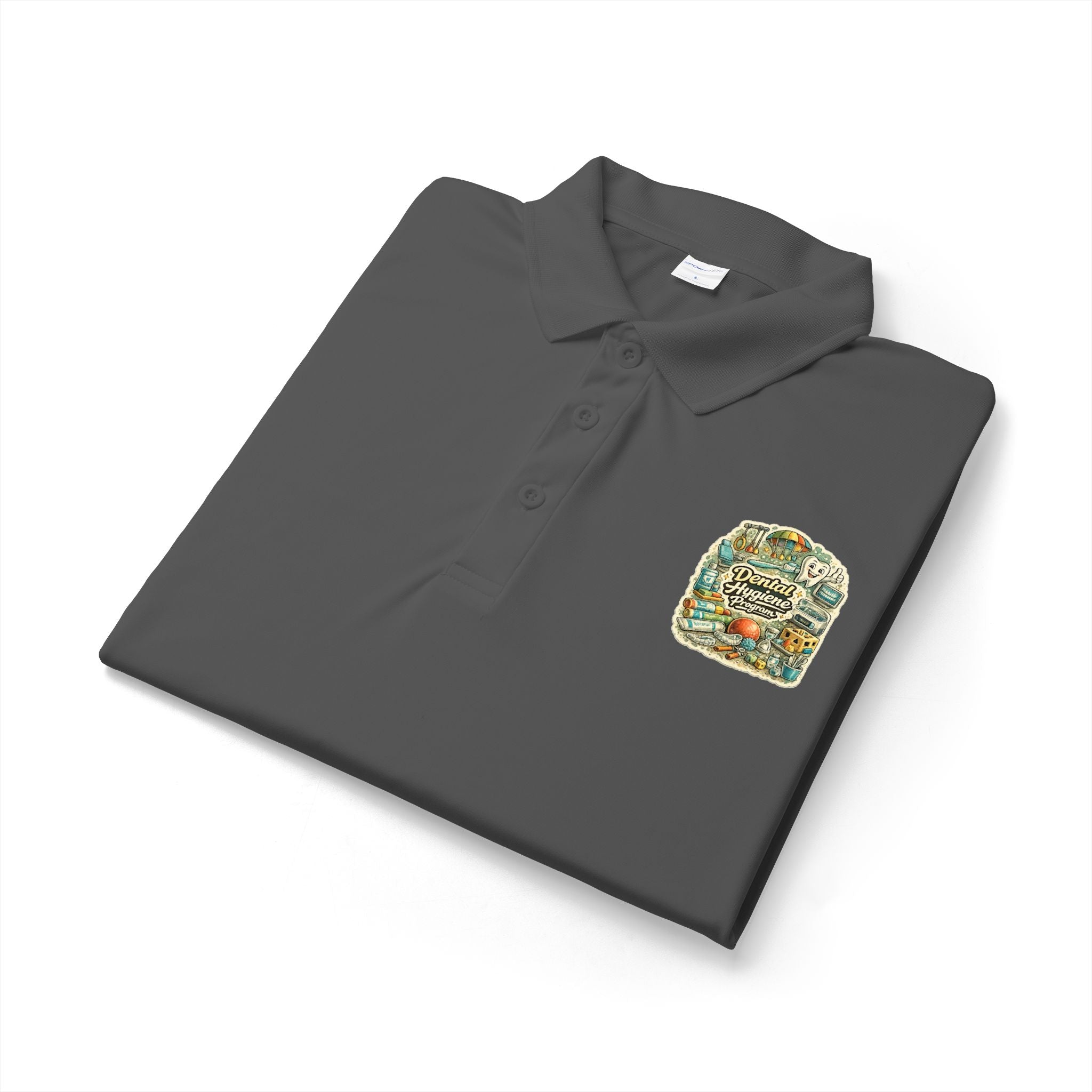 Dental Hygiene Polo Shirt — Embroidered Vintage Camper Shirt