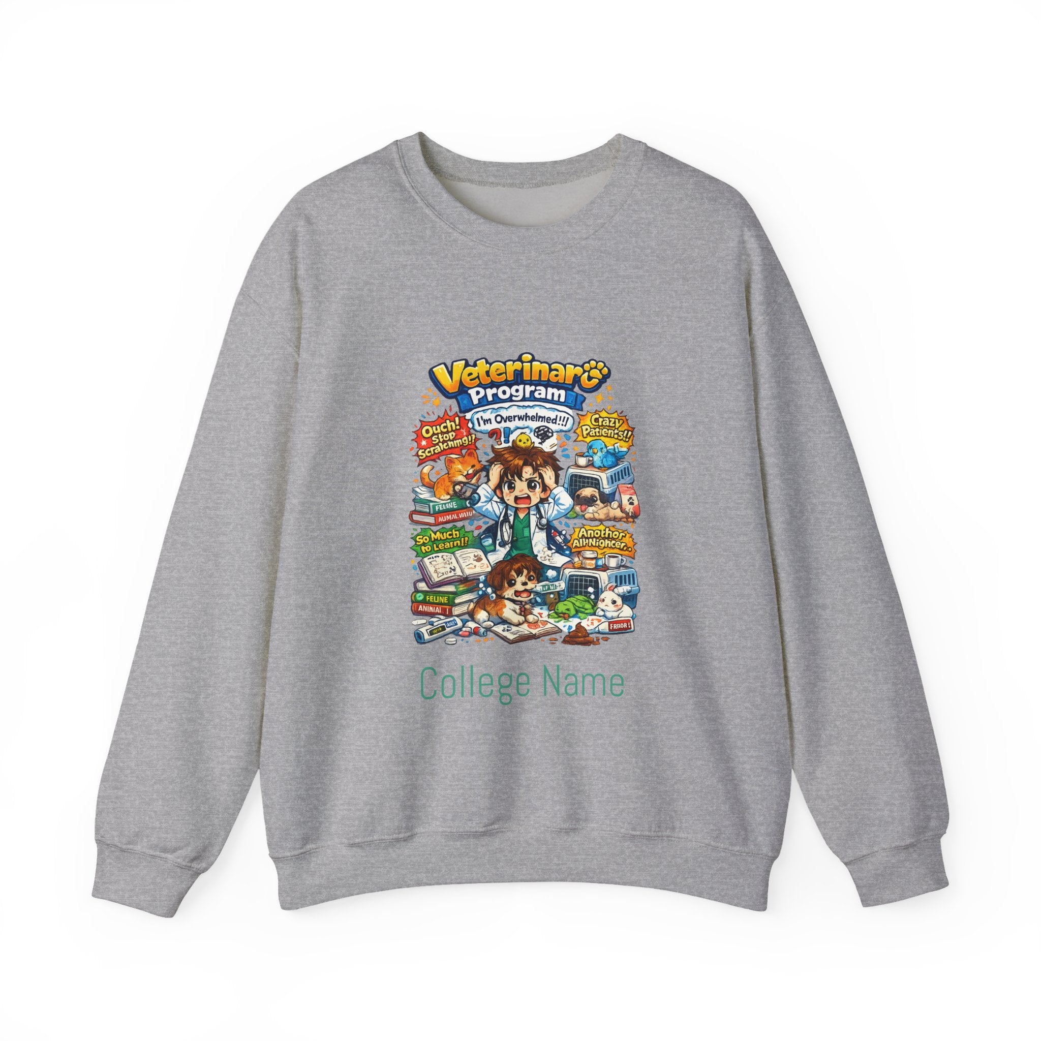 Veterinary Program Crewneck Sweatshirt – Cute Vet Student Graphic
