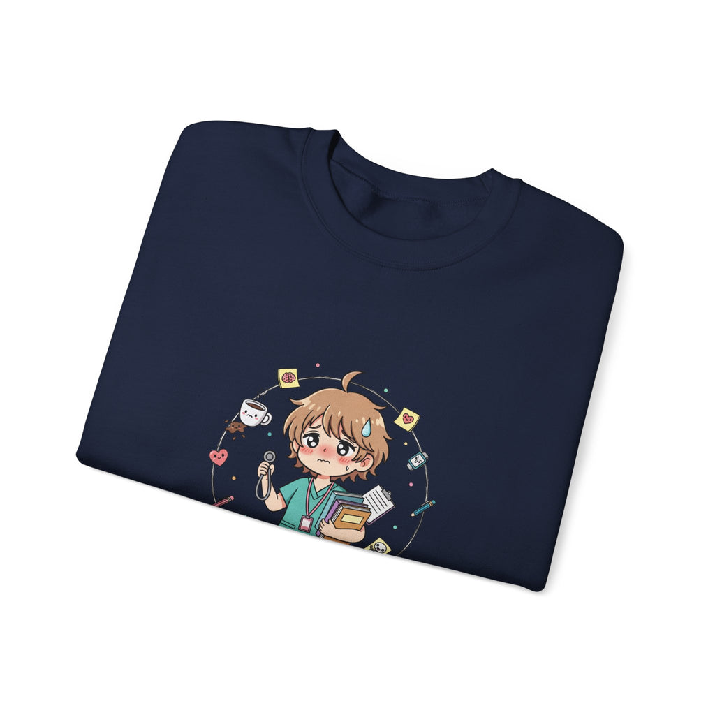 Medical Assistant Program Crewneck Sweatshirt — Cute Anime Student Design