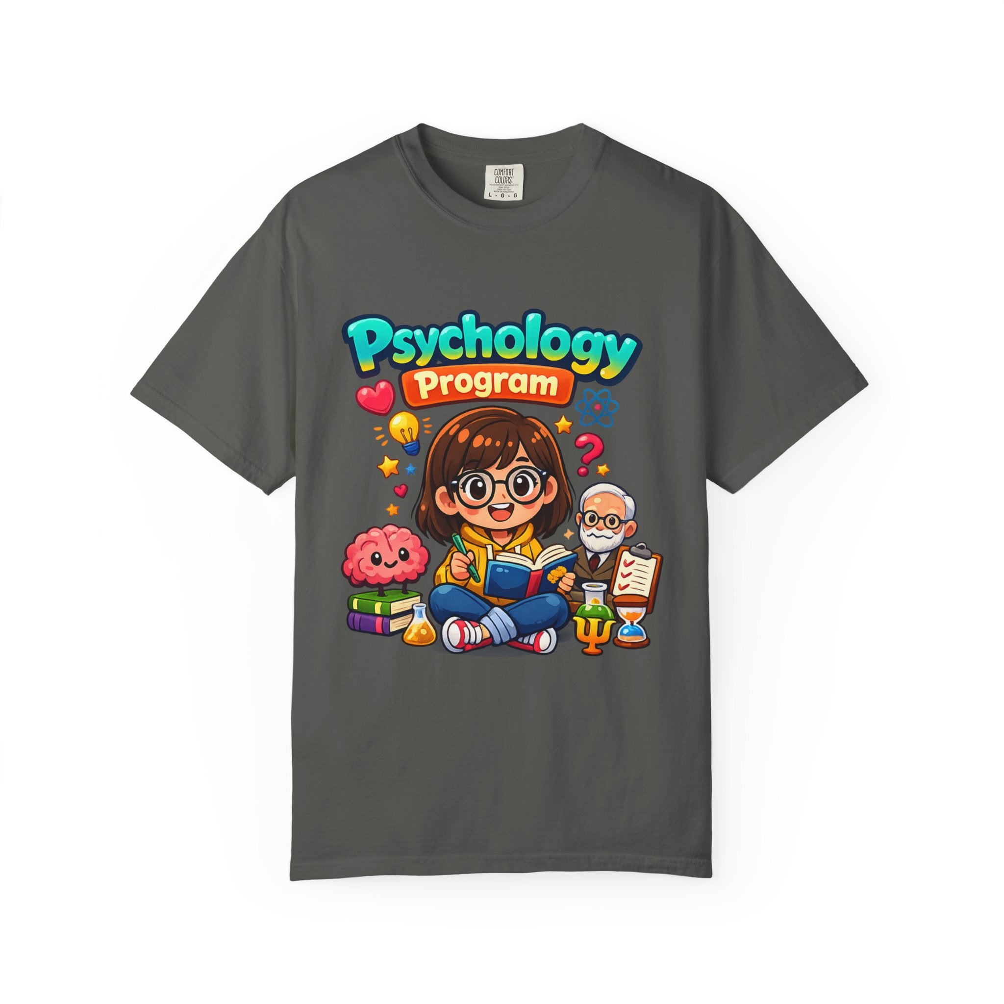 Psychology Program T-Shirt — Cute Student Cartoon Design