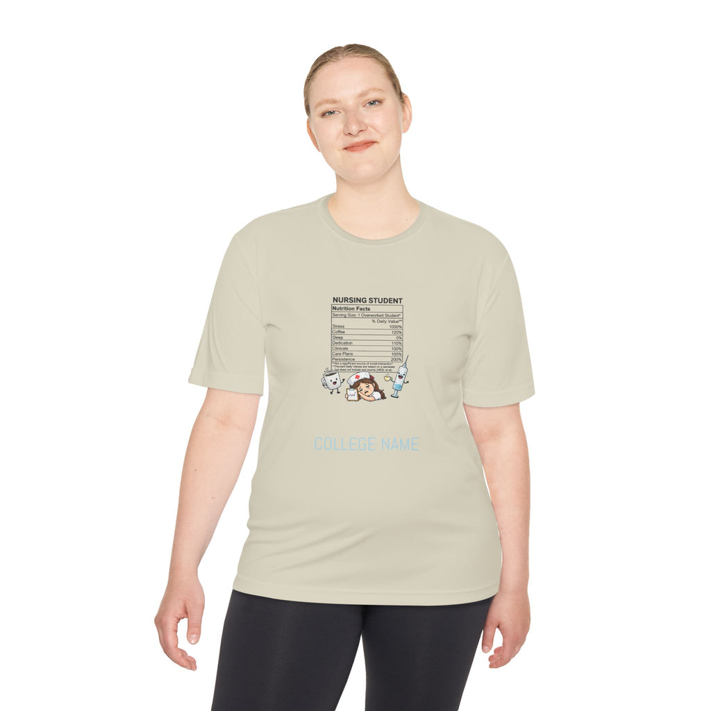 Nursing Student Nutrition Facts Tee — Funny Nursing School Gift